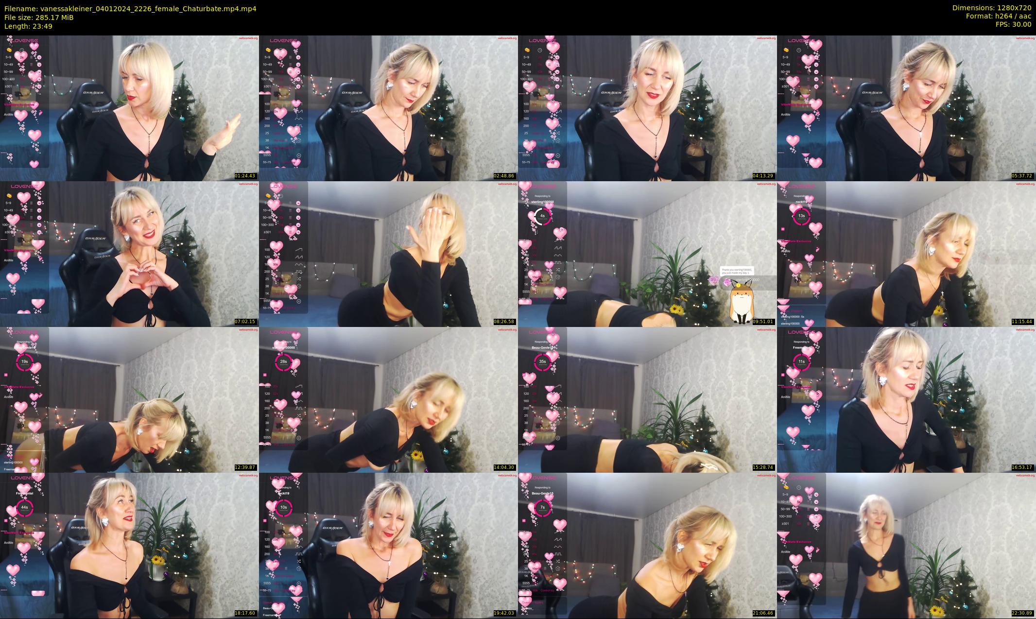 vanessakleiner — 24 minute Chaturbate female cam show recording, 720p, Jan 4, 2024