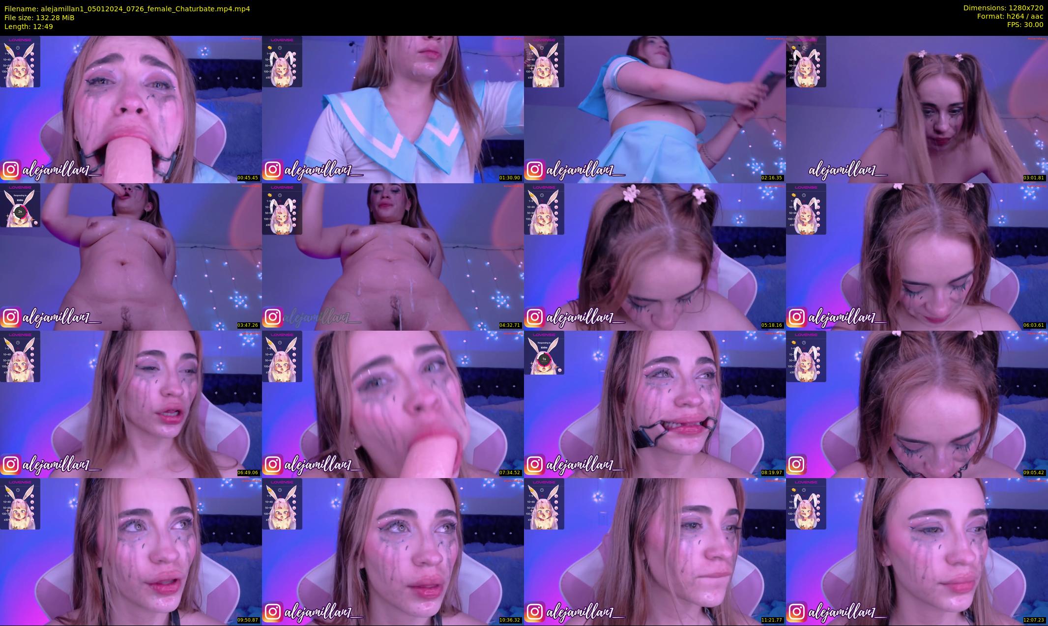 alejamillan1 — 13 minute Chaturbate female cam show recording, 720p, Jan 5, 2024