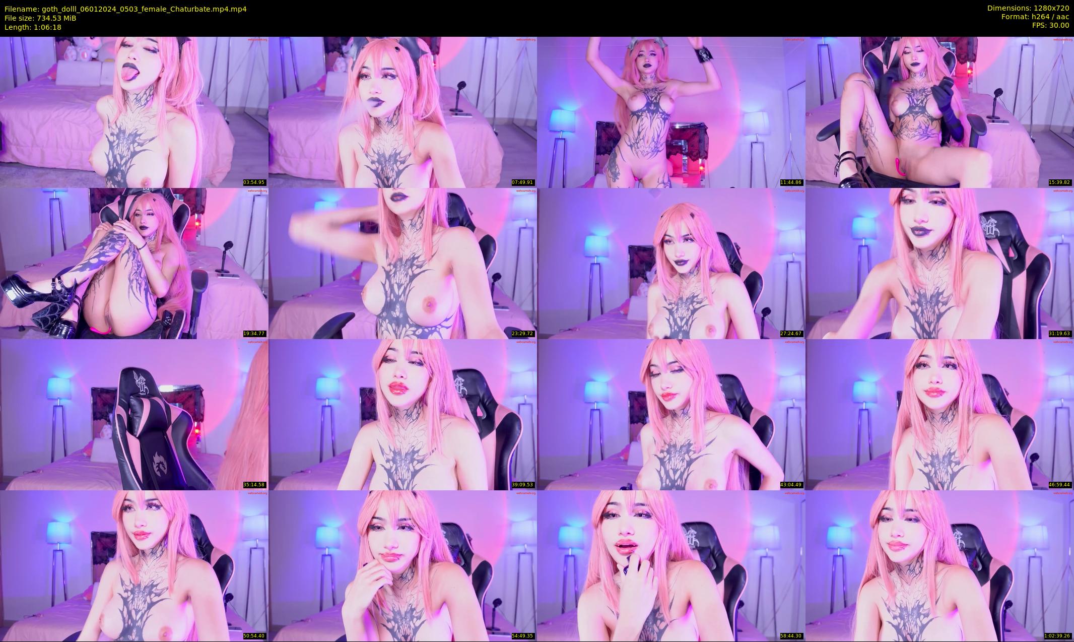 goth_dolll — 67 minute Chaturbate female cam show recording, 720p, Jan 6, 2024