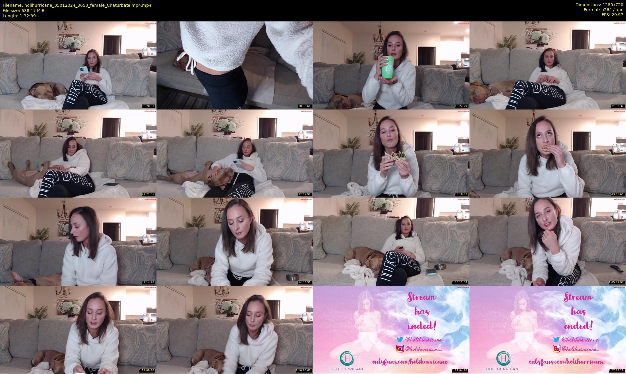 holihurricane — 93 minute Chaturbate female cam show recording, 720p, Jan 5, 2024