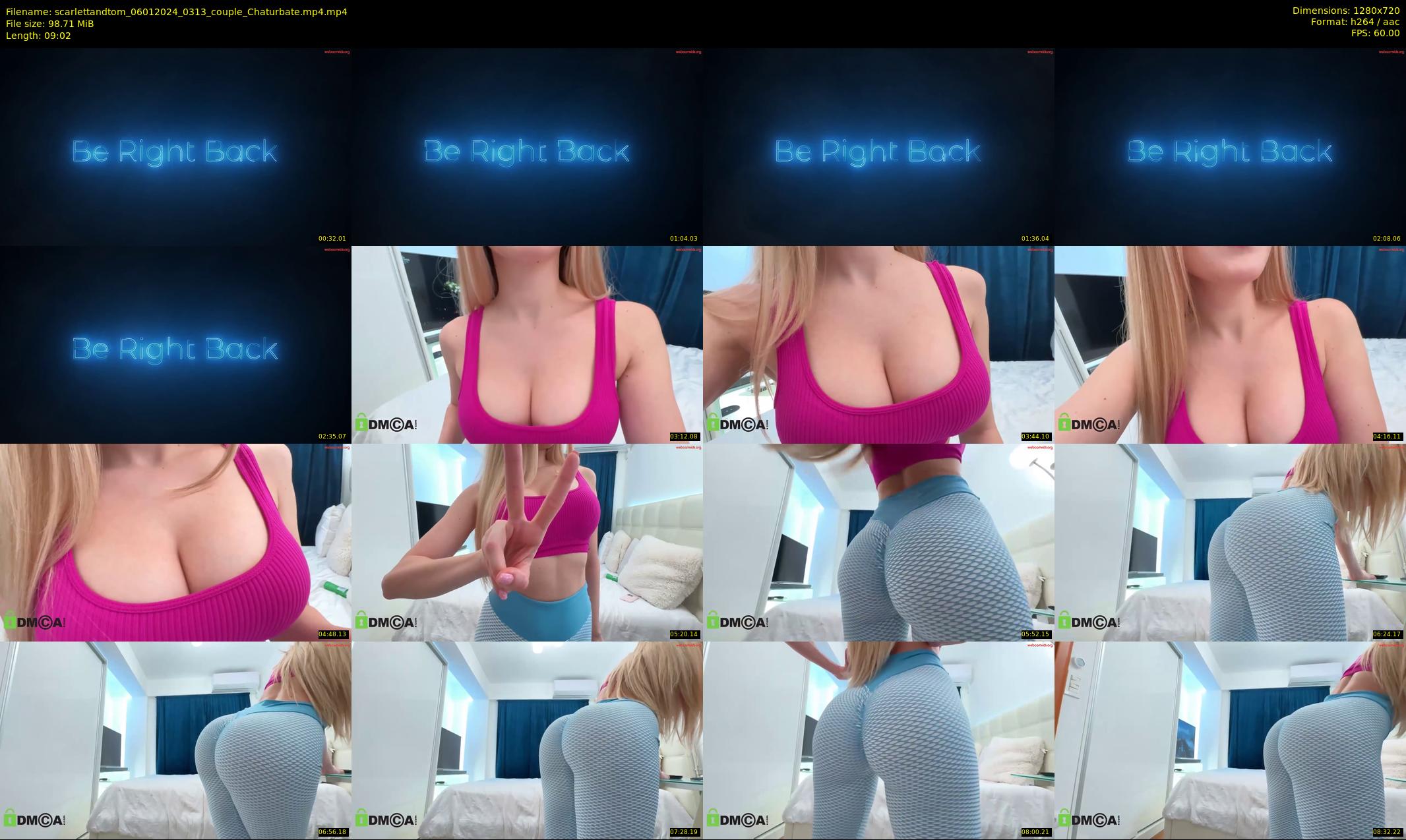 scarlettandtom — 10 minute Chaturbate couple cam show recording, 720p, Jan 6, 2024