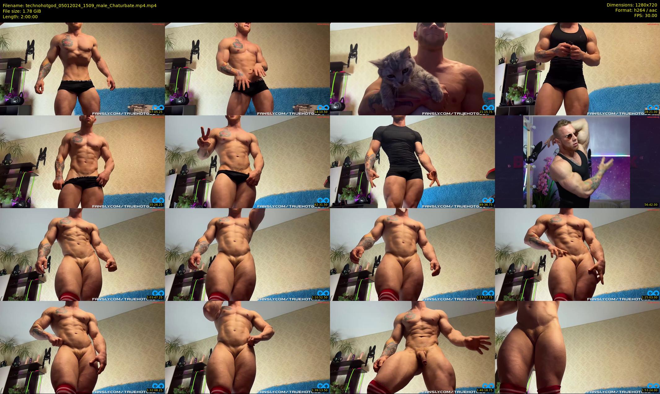 technohotgod — 120 minute Chaturbate male cam show recording, 720p, Jan 5, 2024