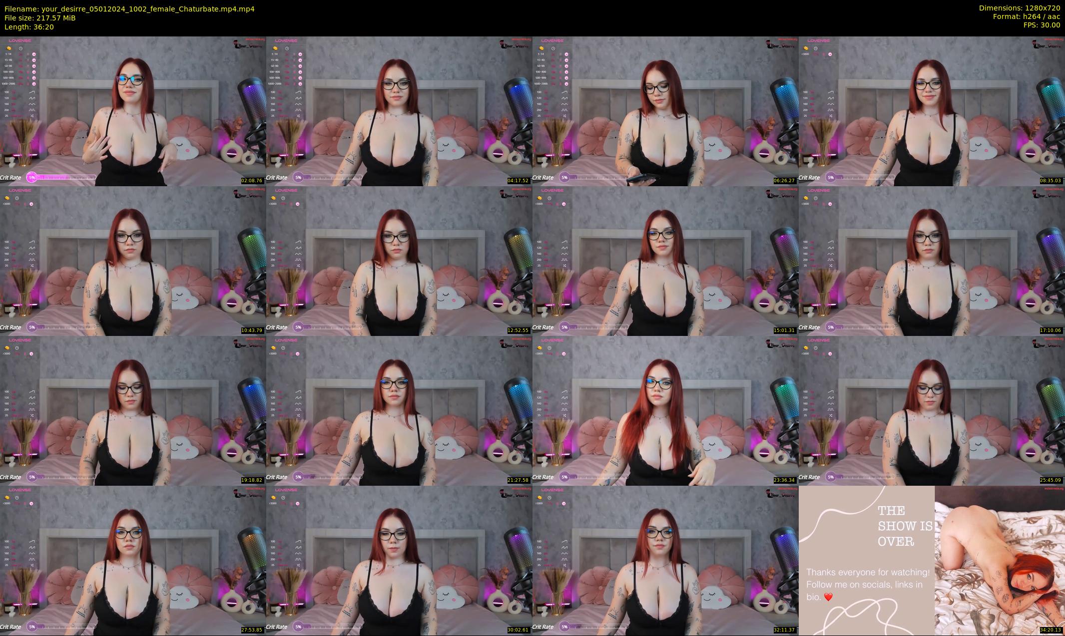 your_desirre — 37 minute Chaturbate female cam show recording, 720p, Jan 5, 2024