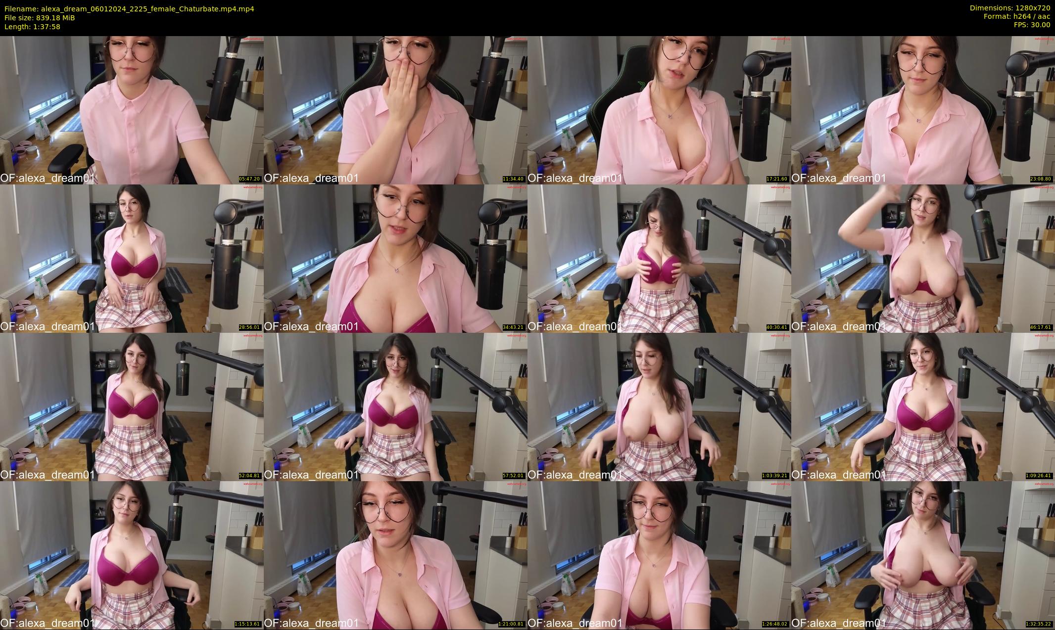 alexa_dream — 98 minute Chaturbate female cam show recording, 720p, Jan 6, 2024