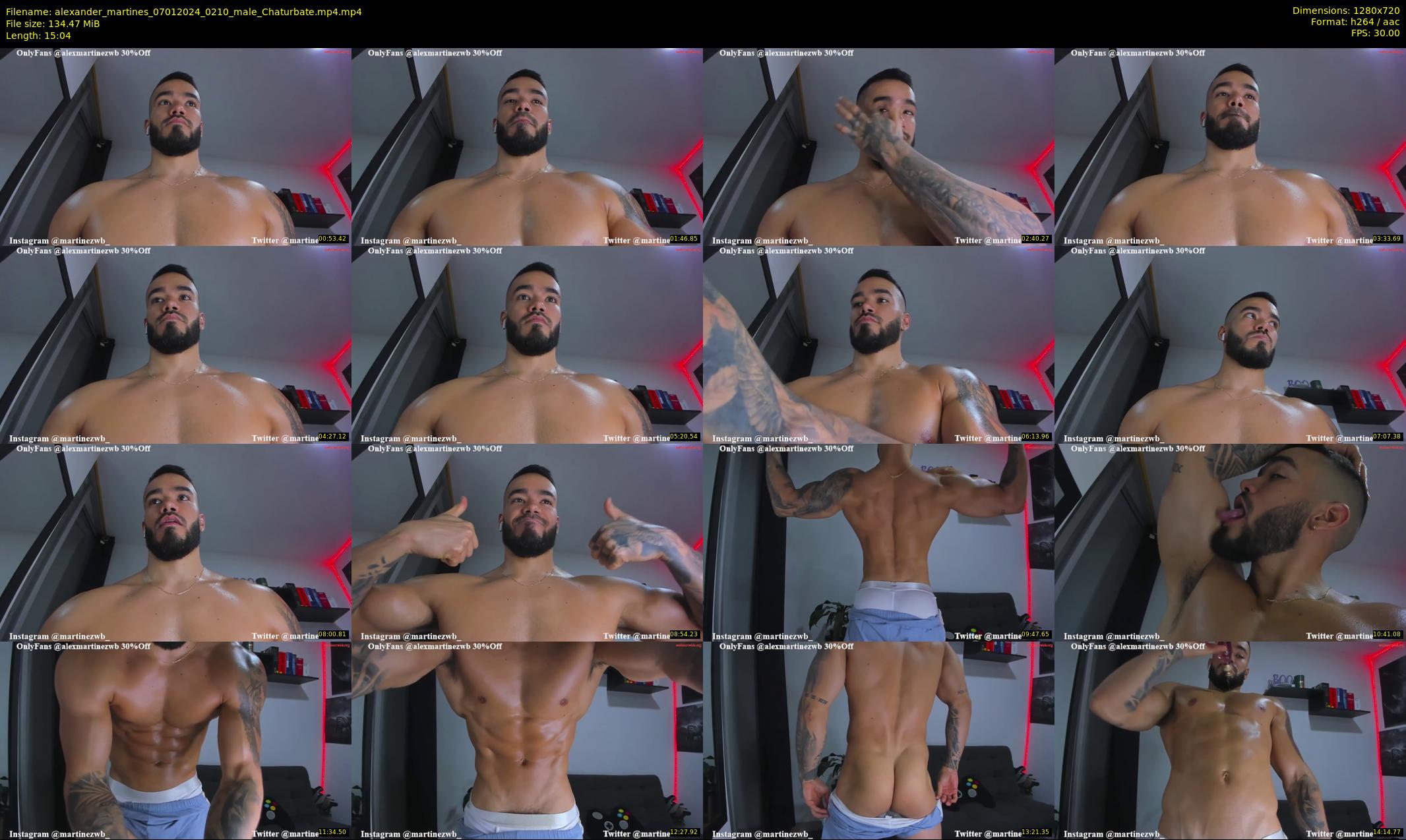 alexander_martines — 16 minute Chaturbate male cam show recording, 720p, Jan 7, 2024