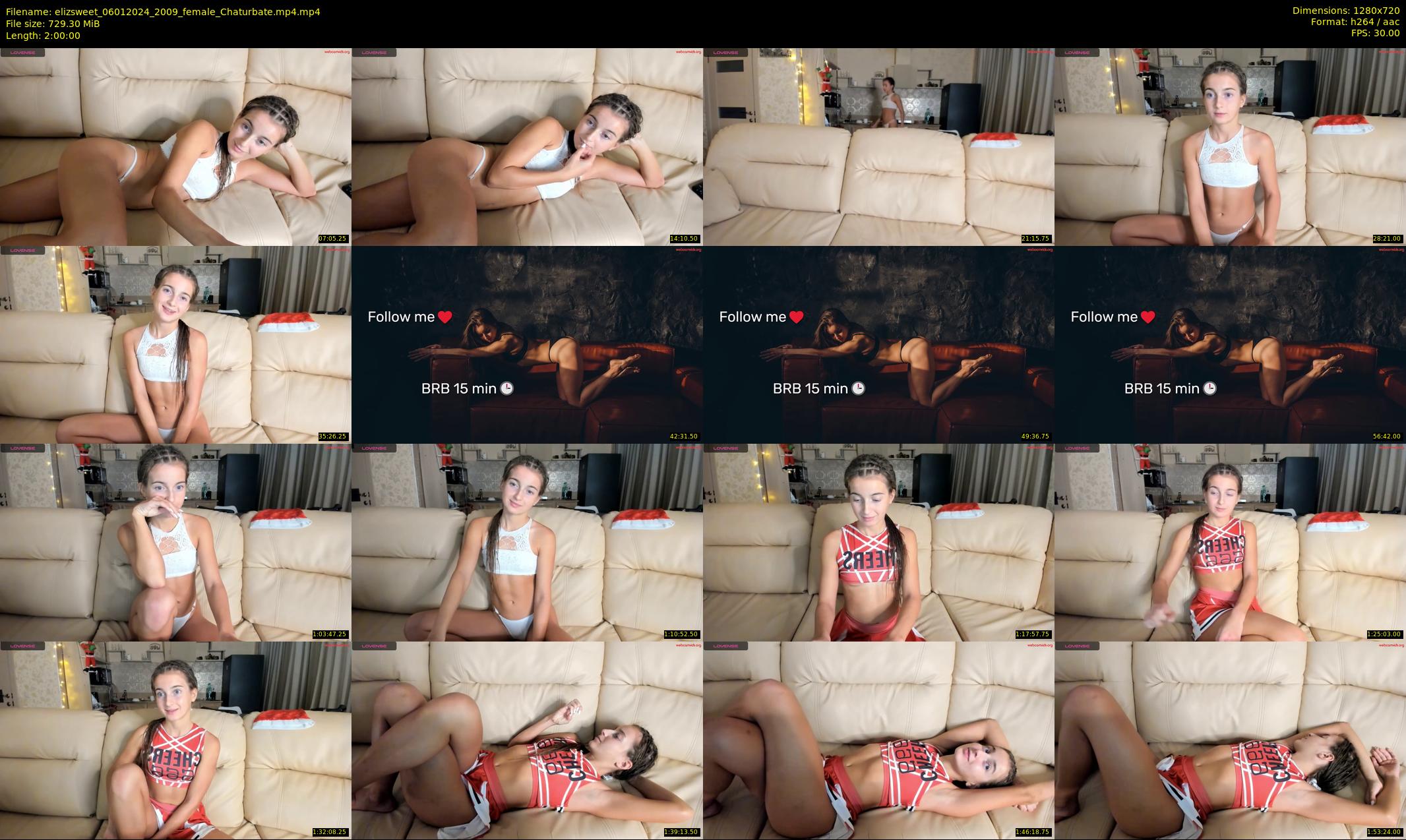 elizsweet — 120 minute Chaturbate female cam show recording, 720p, Jan 6, 2024