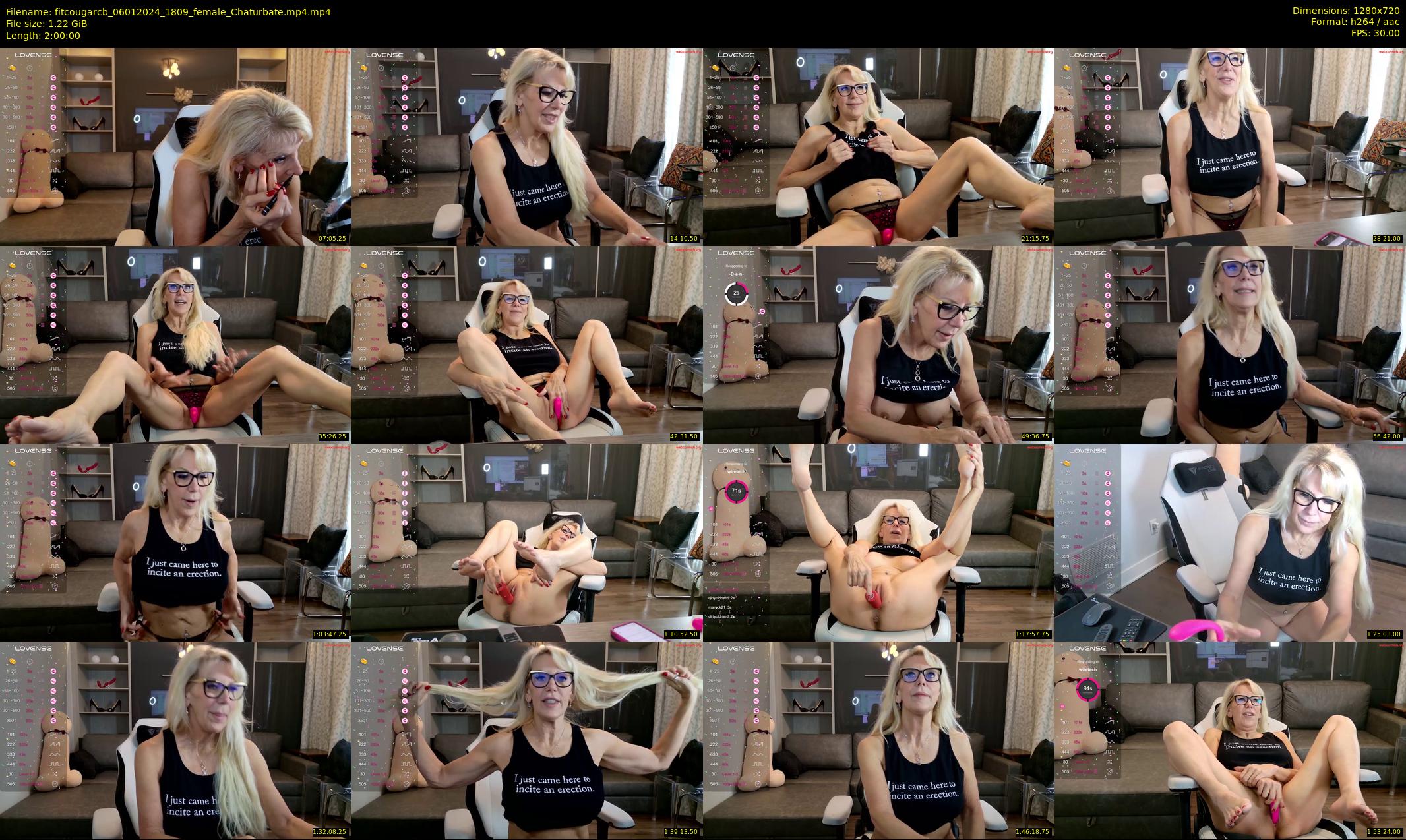 fitcougarcb — 120 minute Chaturbate female cam show recording, 720p, Jan 6, 2024