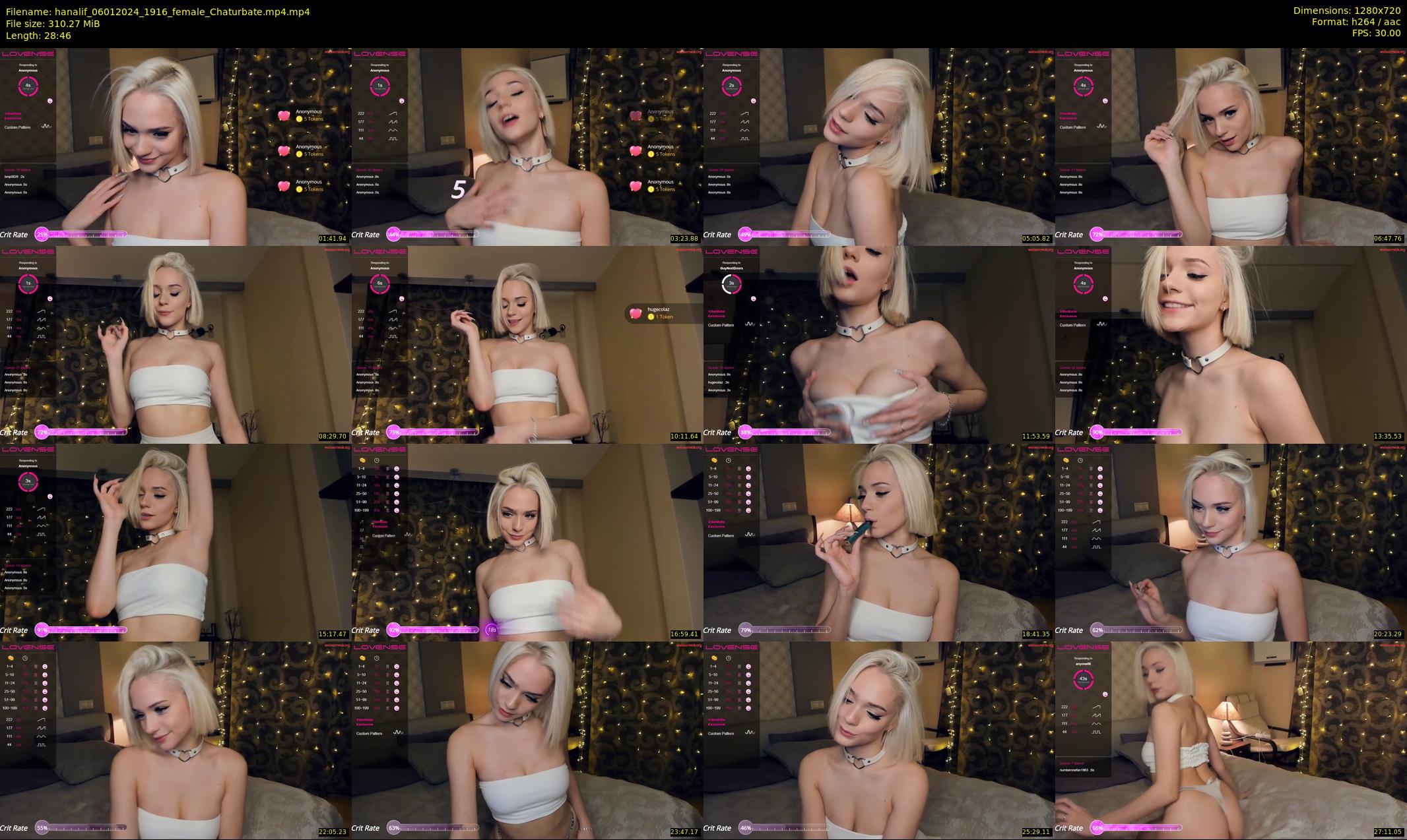 hanalif — 29 minute Chaturbate female cam show recording, 720p, Jan 6, 2024