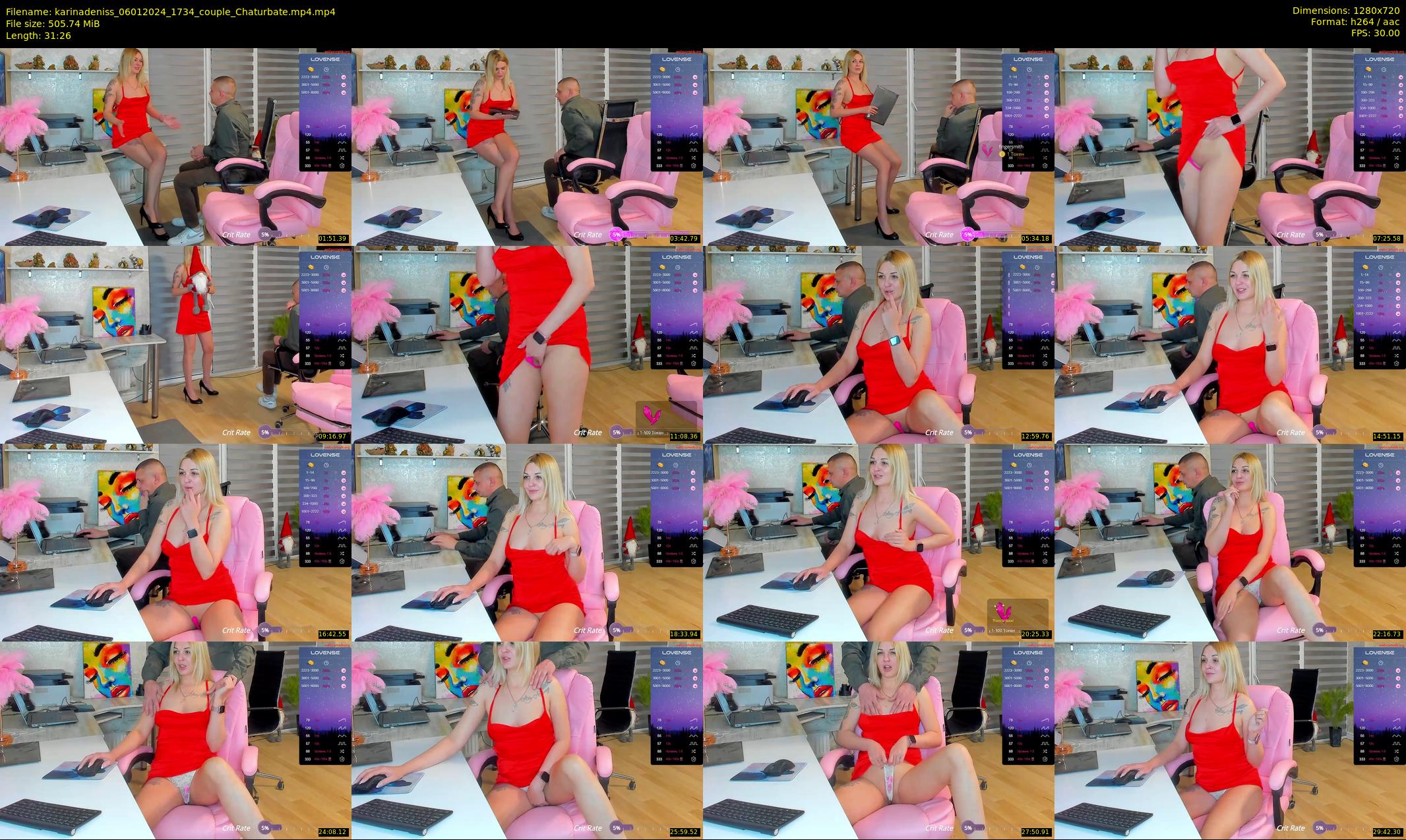 karinadeniss — 32 minute Chaturbate couple cam show recording, 720p, Jan 6, 2024