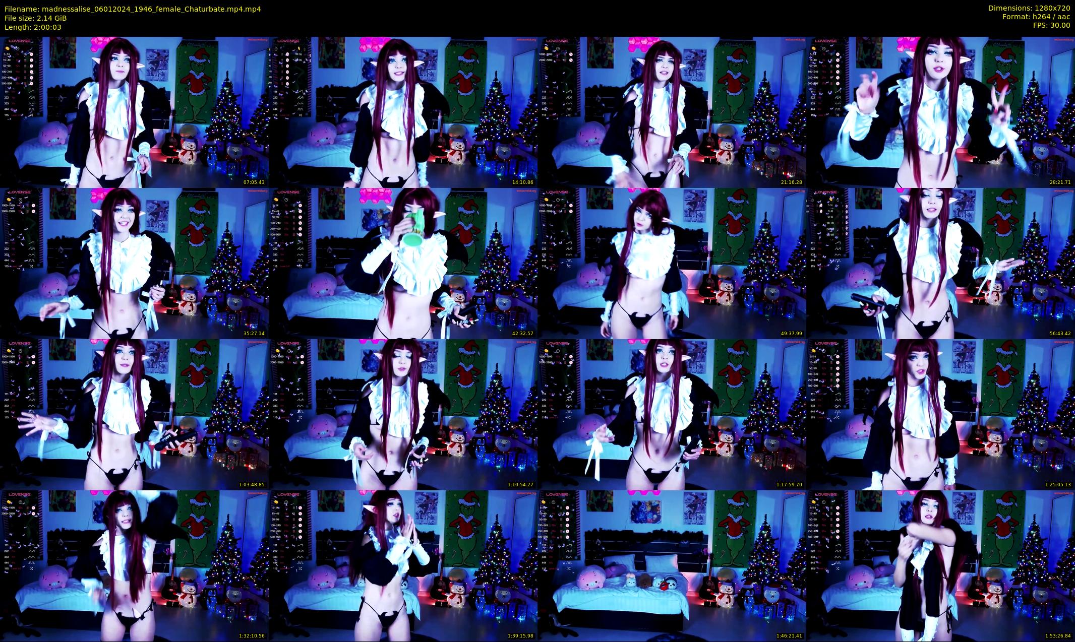 madnessalise — 121 minute Chaturbate female cam show recording, 720p, Jan 6, 2024