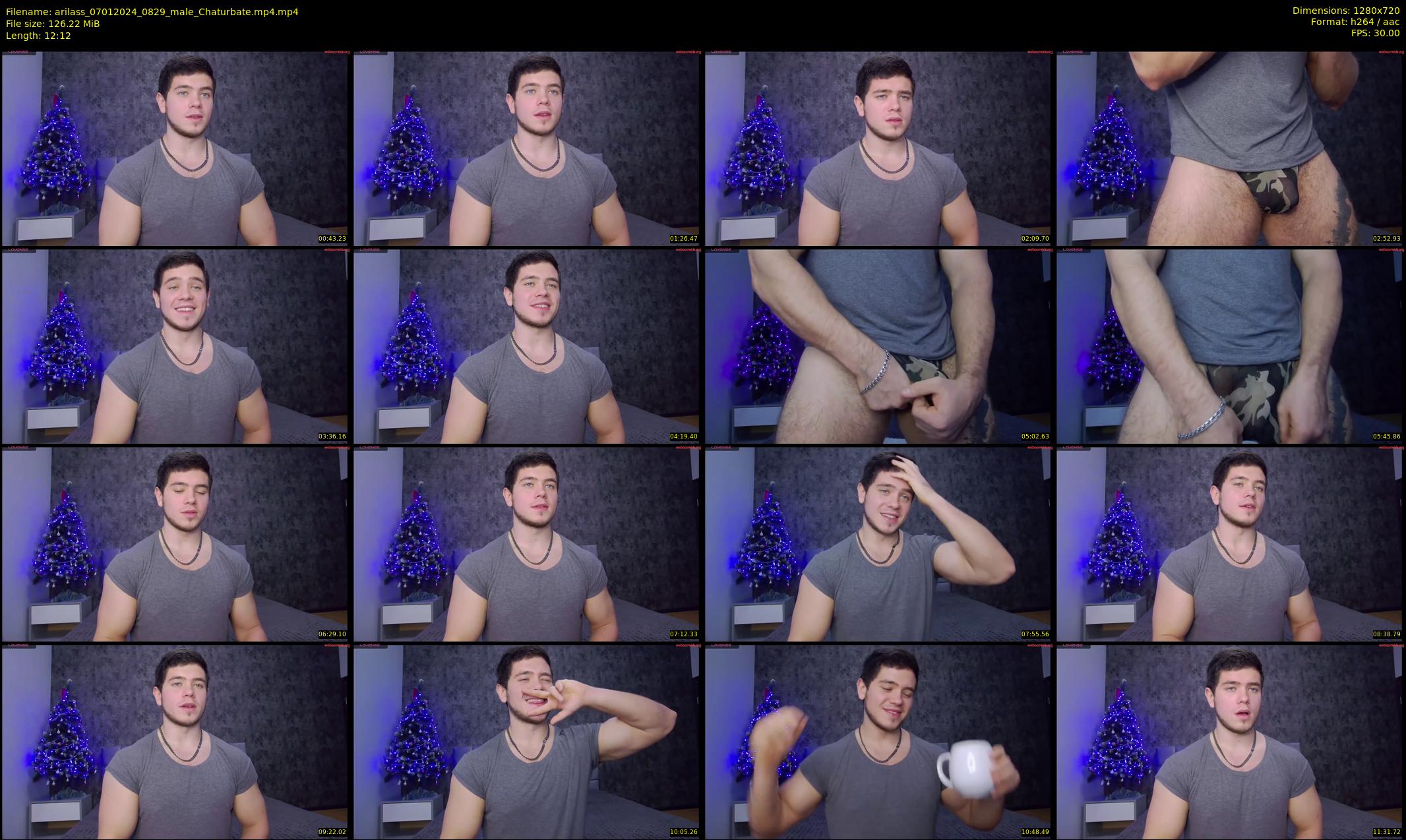 arilass — 13 minute Chaturbate male cam show recording, 720p, Jan 7, 2024