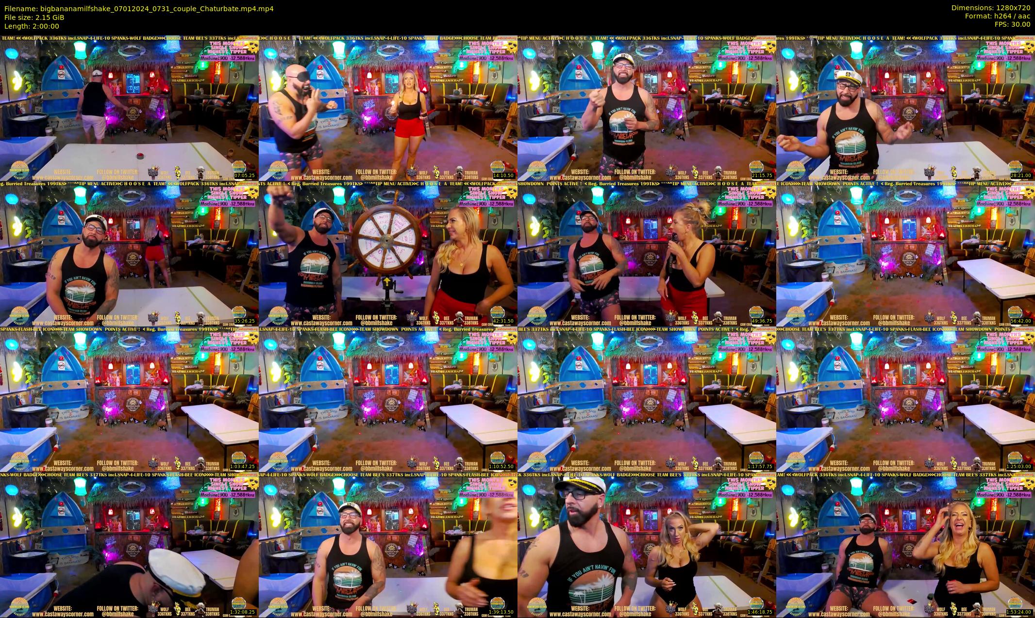 bigbananamilfshake — 120 minute Chaturbate couple cam show recording, 720p, Jan 7, 2024