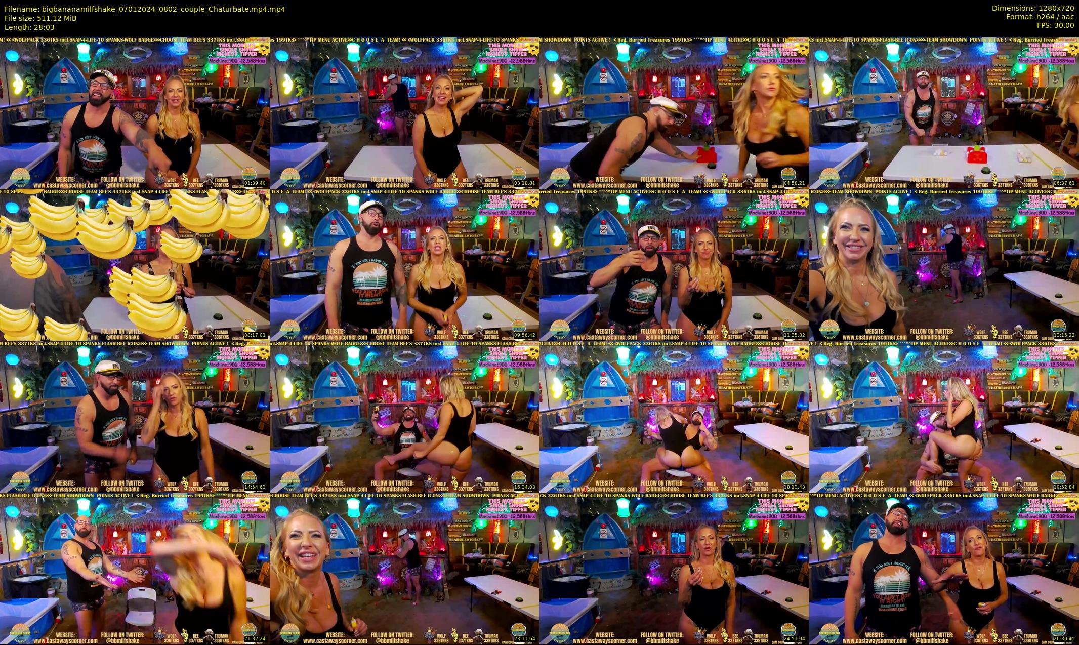 bigbananamilfshake — 29 minute Chaturbate couple cam show recording, 720p, Jan 7, 2024