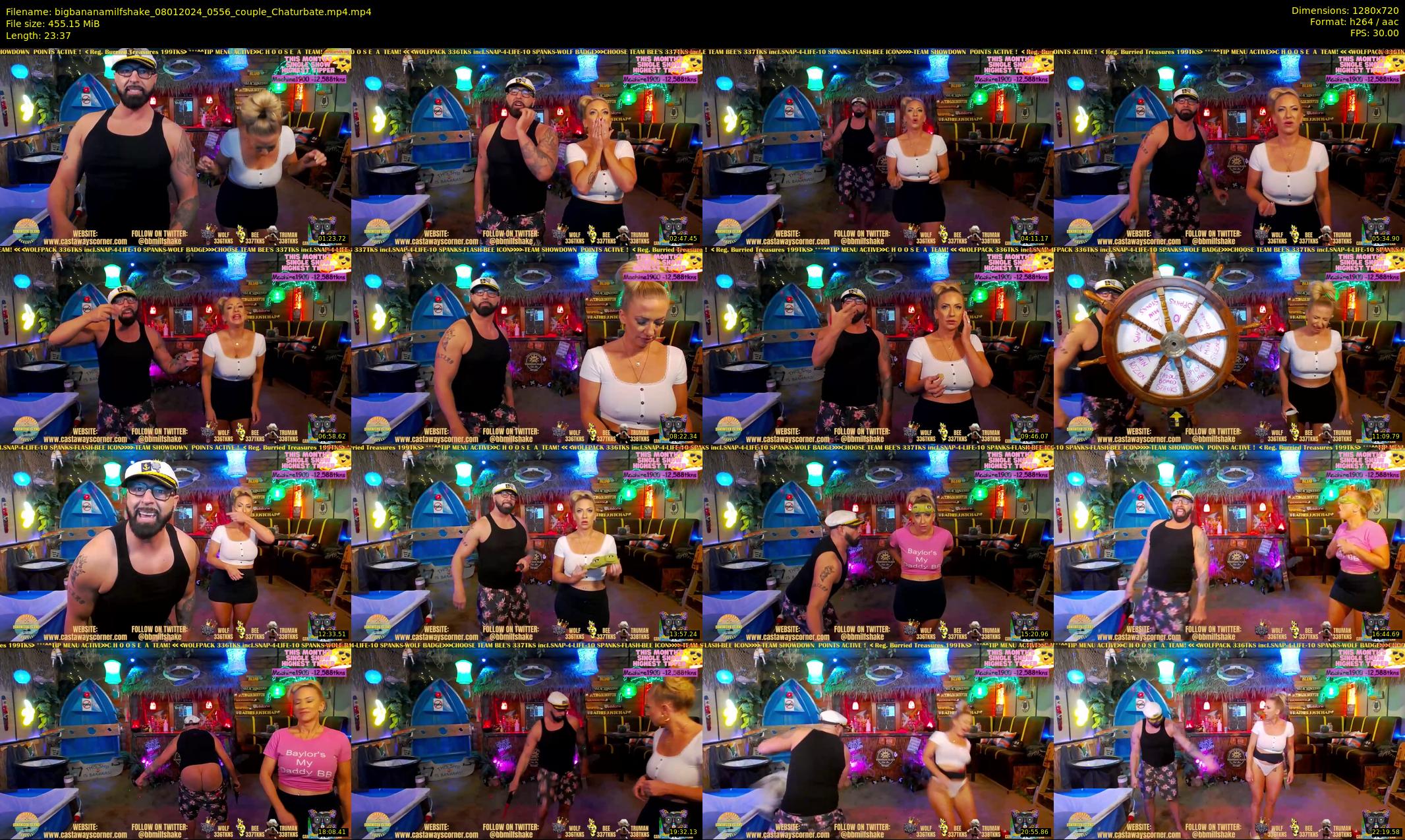 bigbananamilfshake — 24 minute Chaturbate couple cam show recording, 720p, Jan 8, 2024