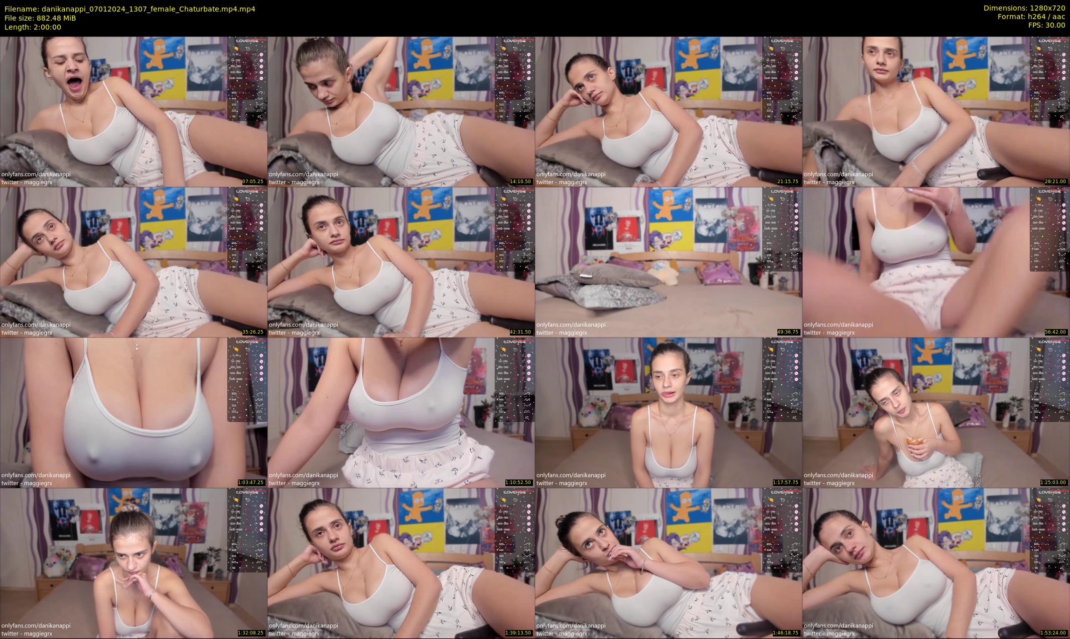 danikanappi — 120 minute Chaturbate female cam show recording, 720p, Jan 7, 2024