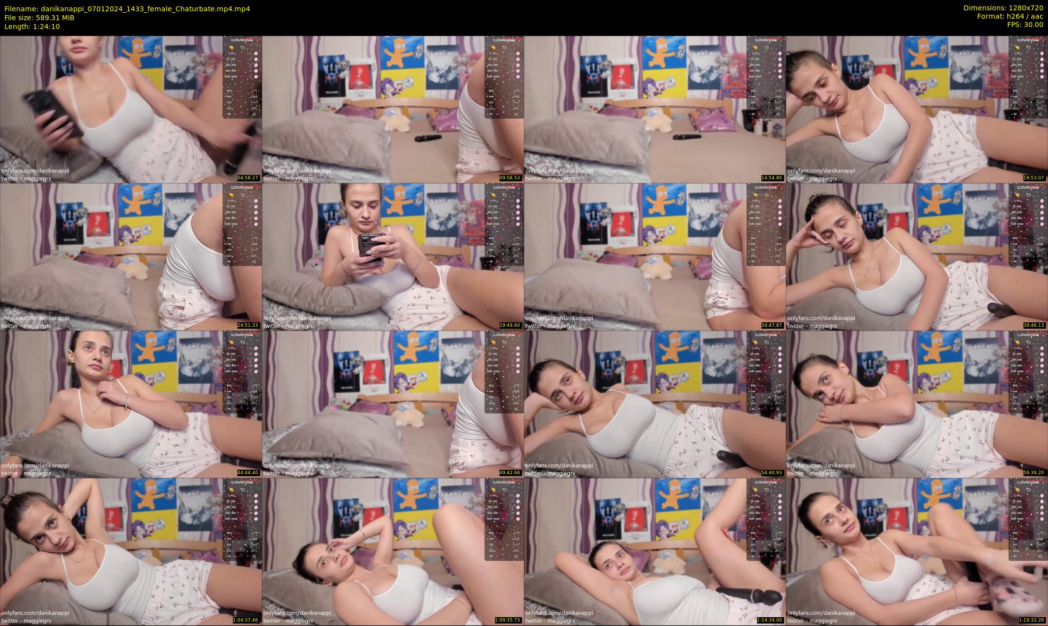 danikanappi — 85 minute Chaturbate female cam show recording, 720p, Jan 7, 2024