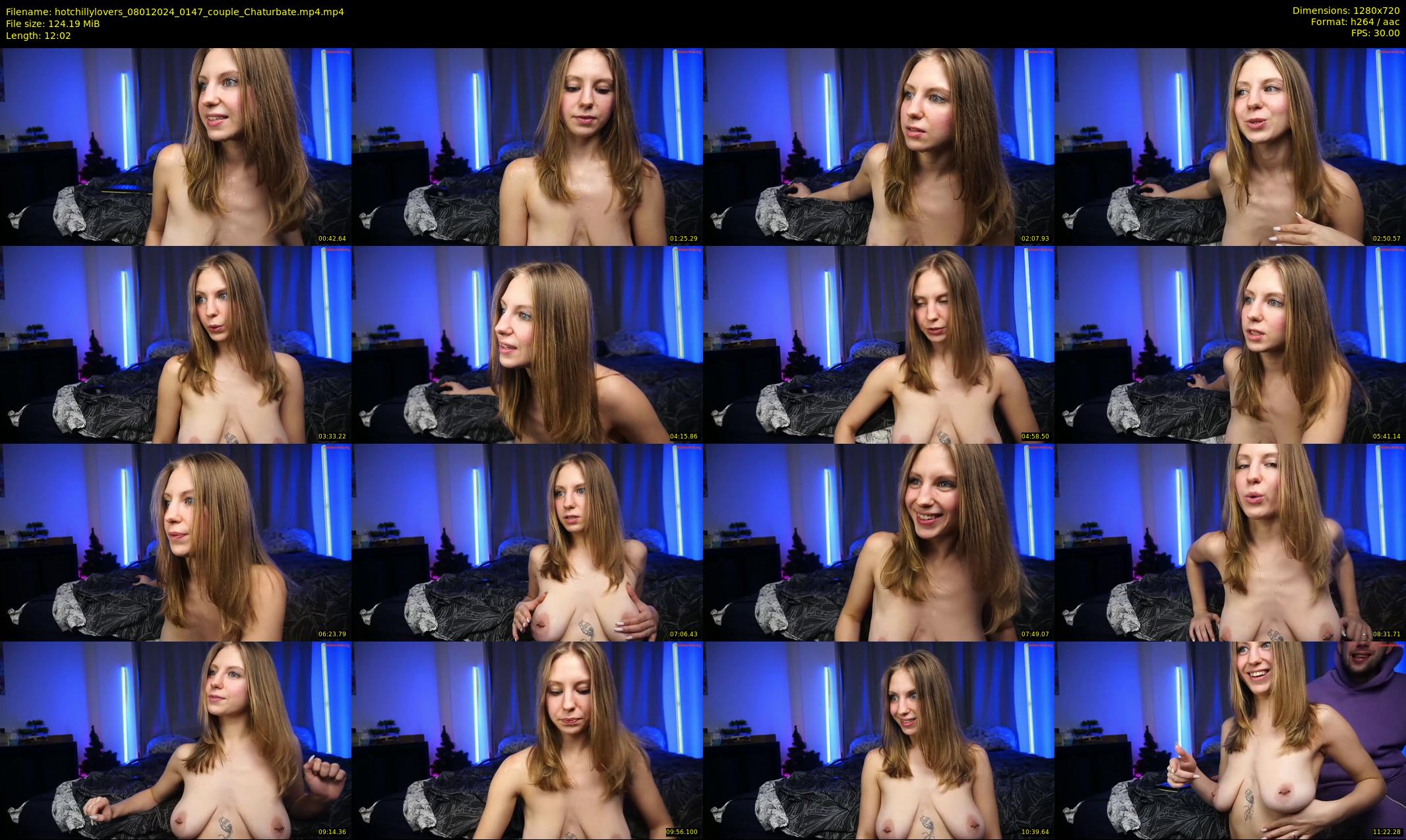 hotchillylovers — 13 minute Chaturbate couple cam show recording, 720p, Jan 8, 2024