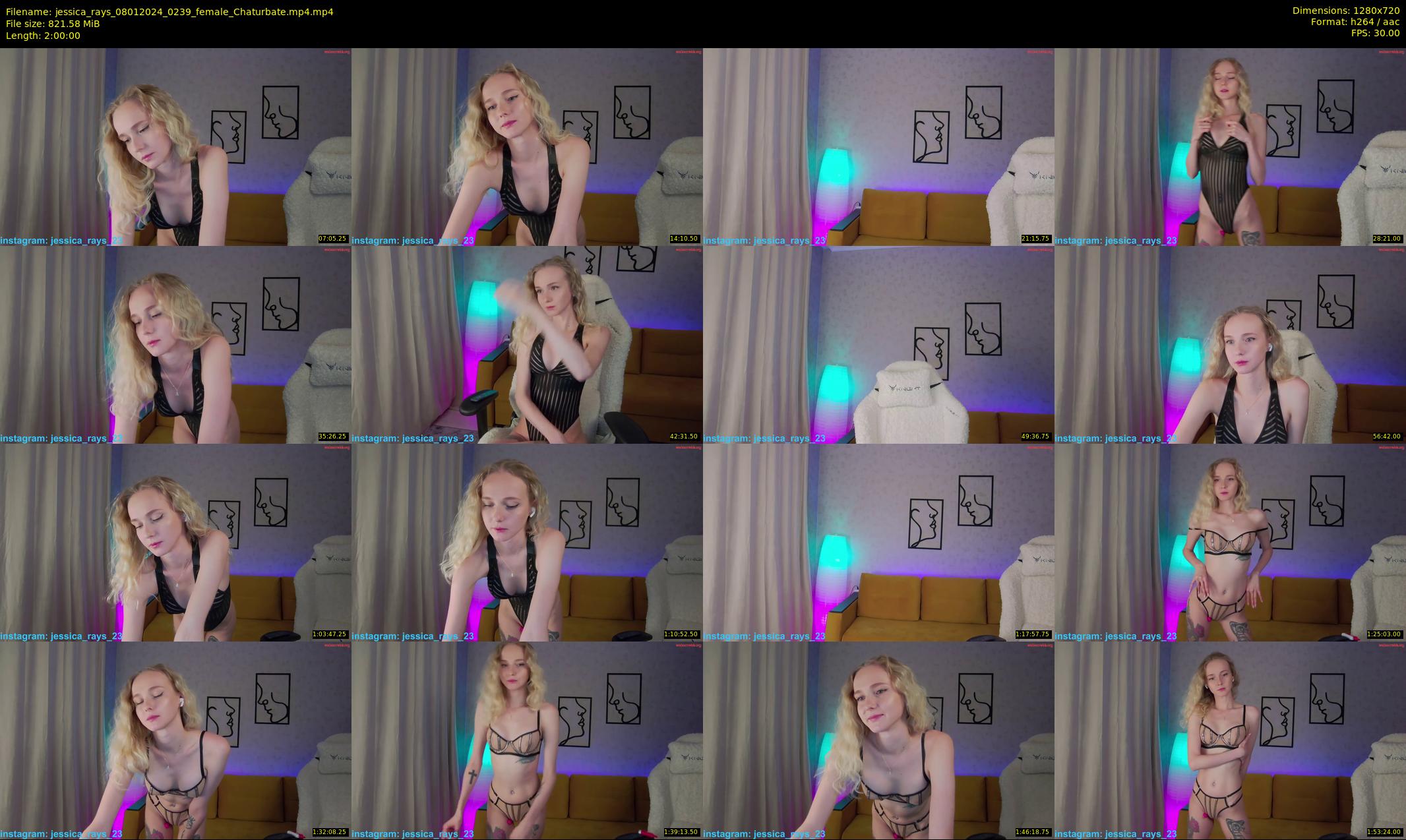 jessica_rays — 120 minute Chaturbate couple cam show recording, 720p, Jan 8, 2024