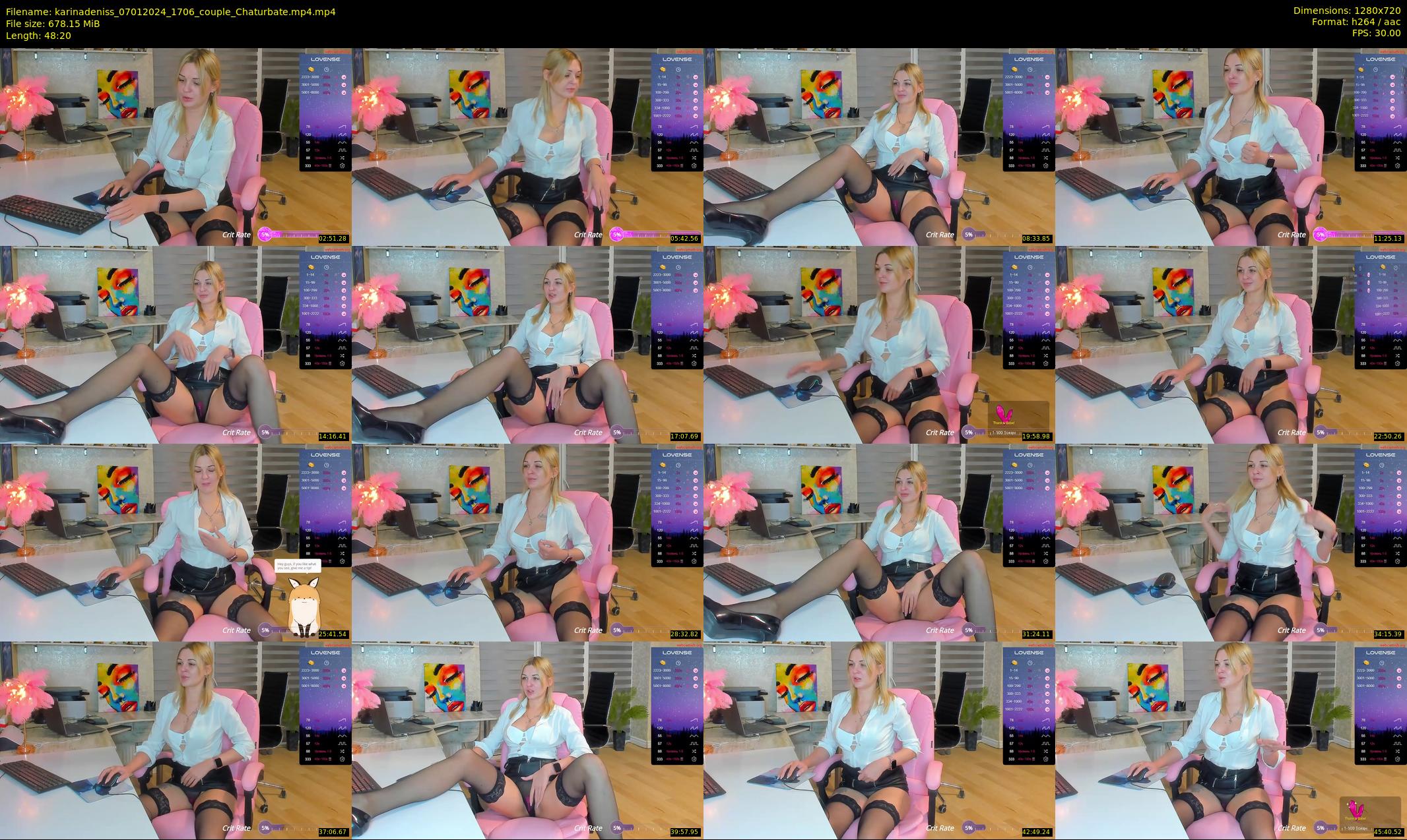 karinadeniss — 49 minute Chaturbate couple cam show recording, 720p, Jan 7, 2024
