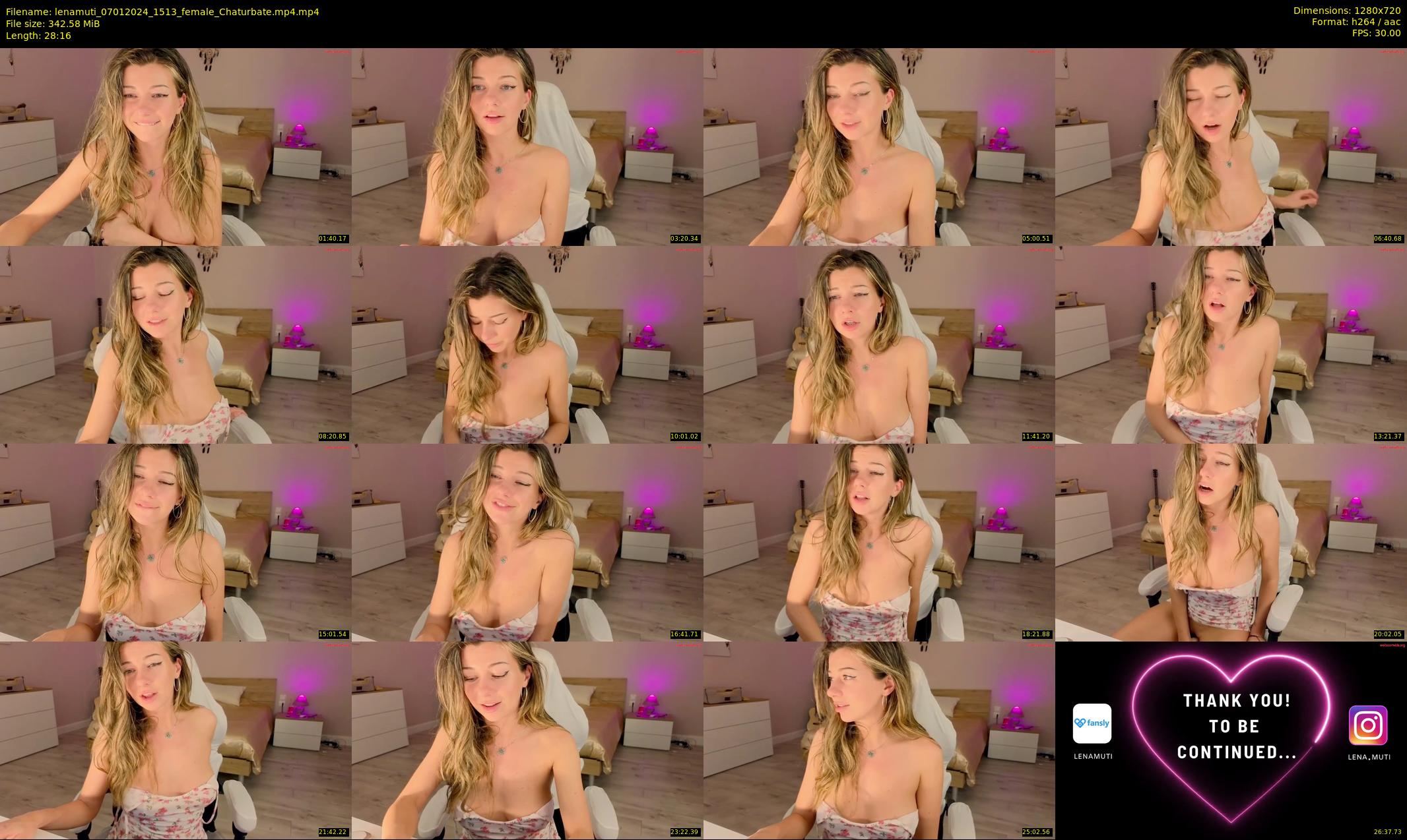 lenamuti — 29 minute Chaturbate female cam show recording, 720p, Jan 7, 2024