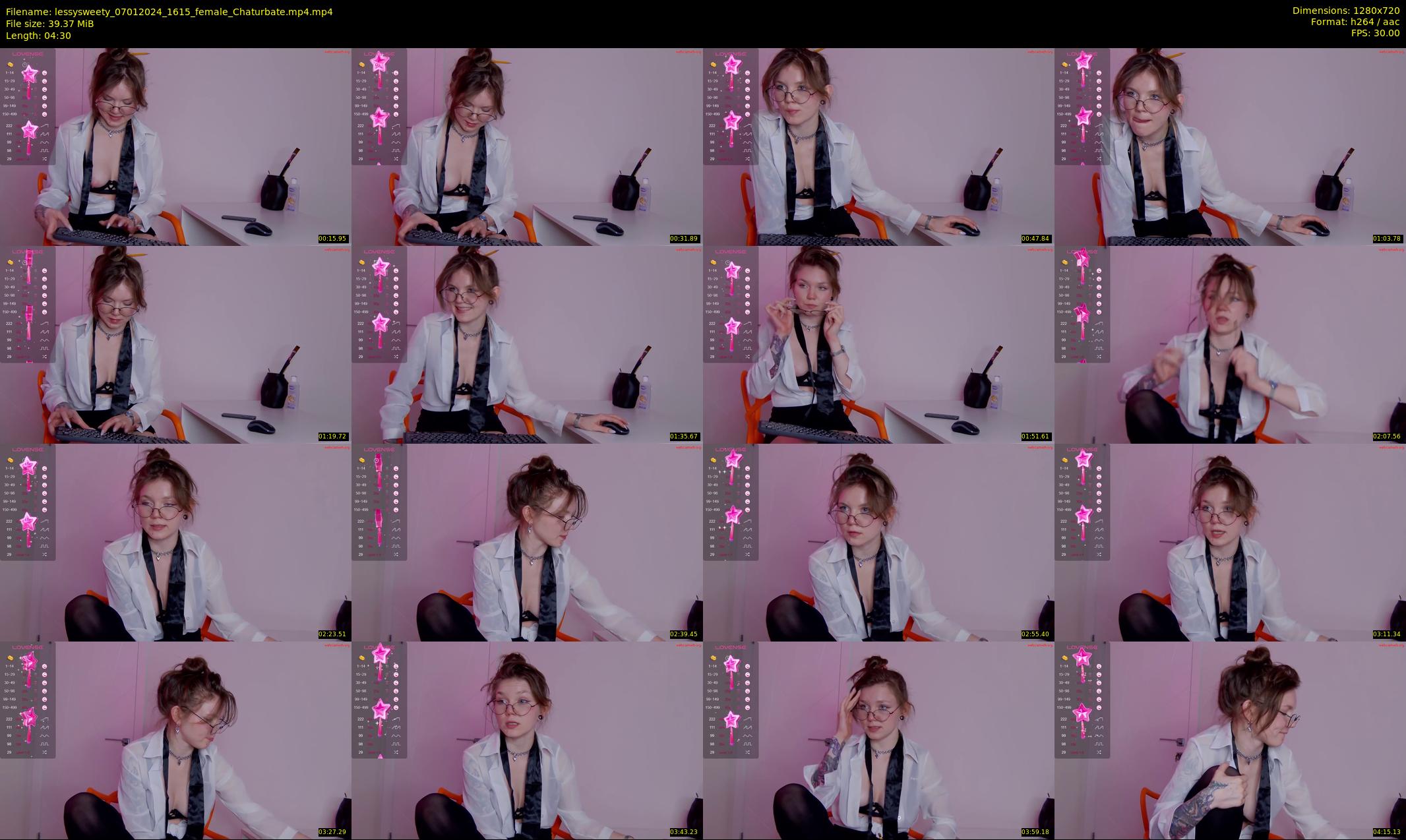 lessysweety — 5 minute Chaturbate female cam show recording, 720p, Jan 7, 2024