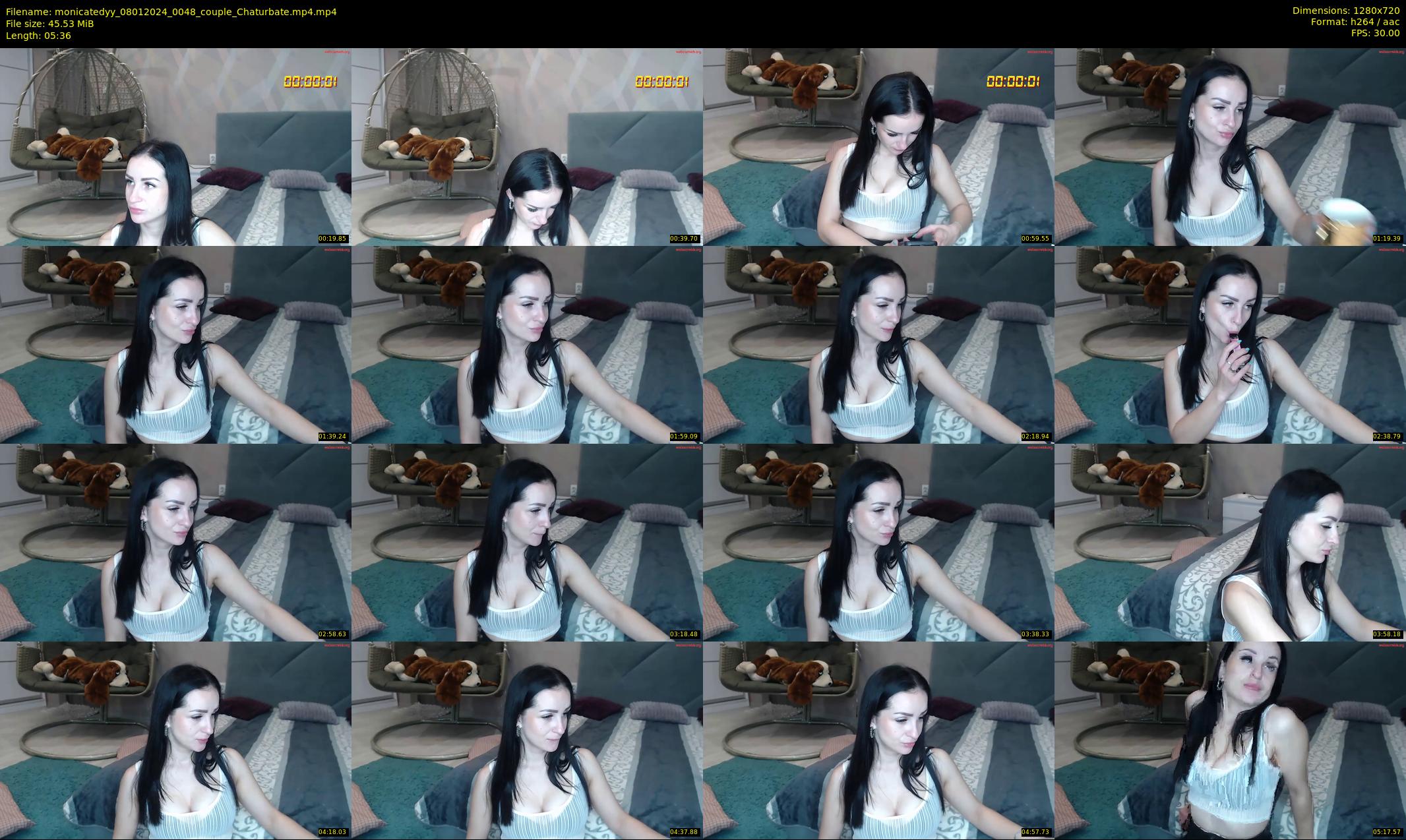 monicatedyy — 6 minute Chaturbate couple cam show recording, 720p, Jan 8, 2024