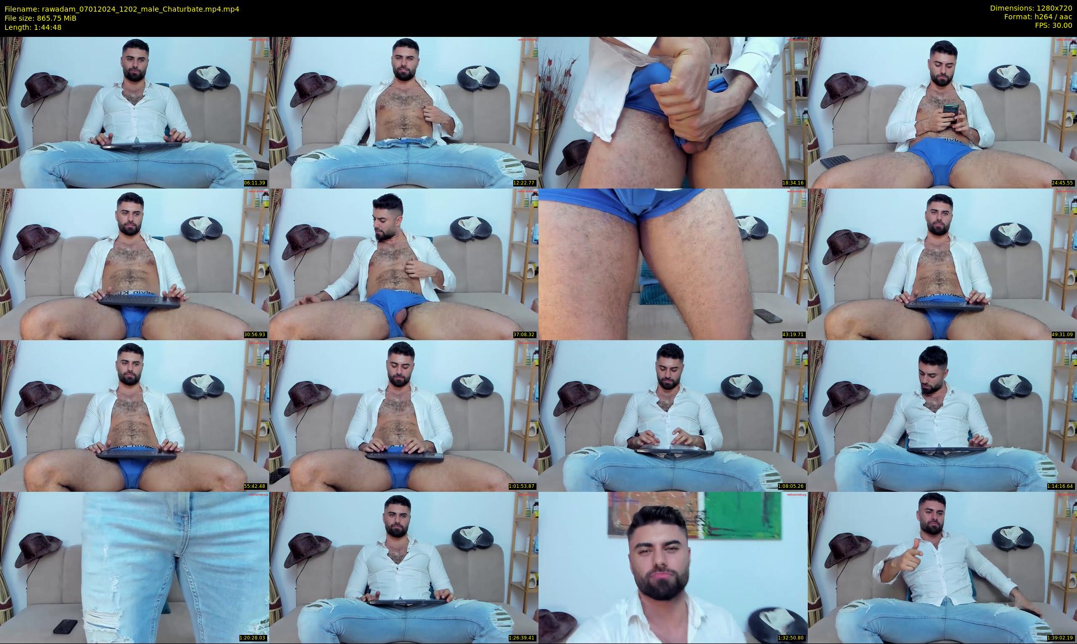 rawadam — 105 minute Chaturbate male cam show recording, 720p, Jan 7, 2024