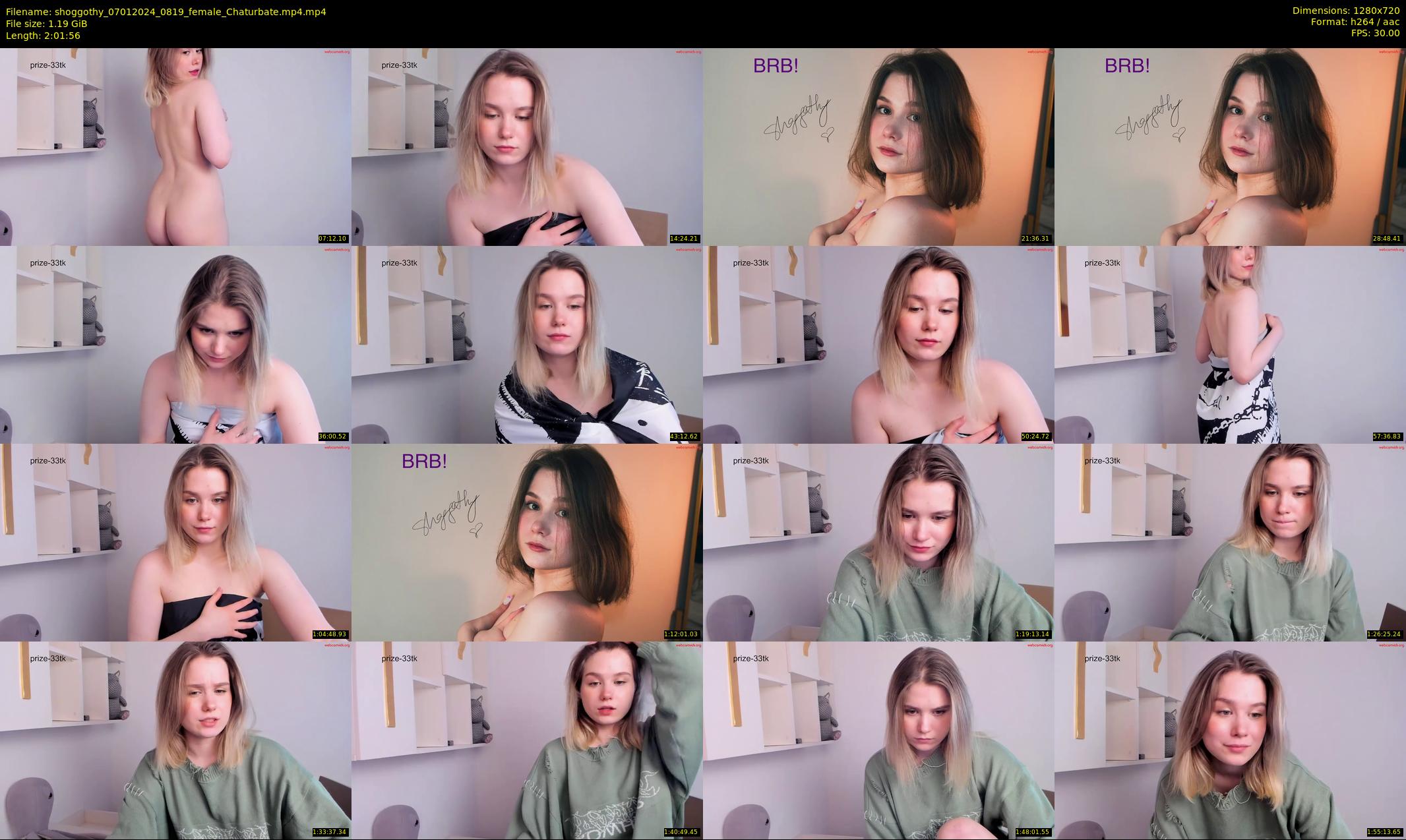 shoggothy — 122 minute Chaturbate female cam show recording, 720p, Jan 7, 2024