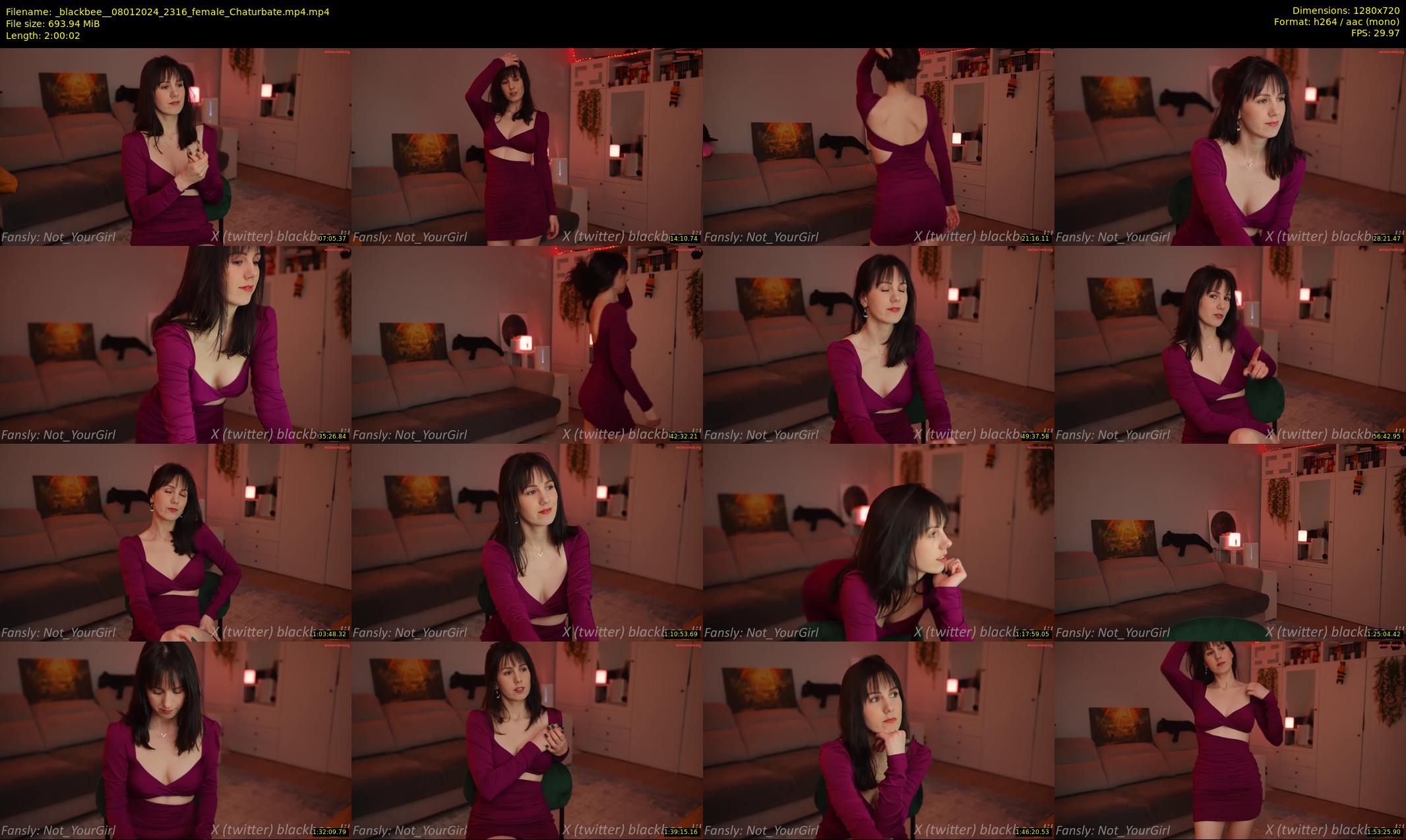 _blackbee_ — 121 minute Chaturbate female cam show recording, 720p, Jan 8, 2024