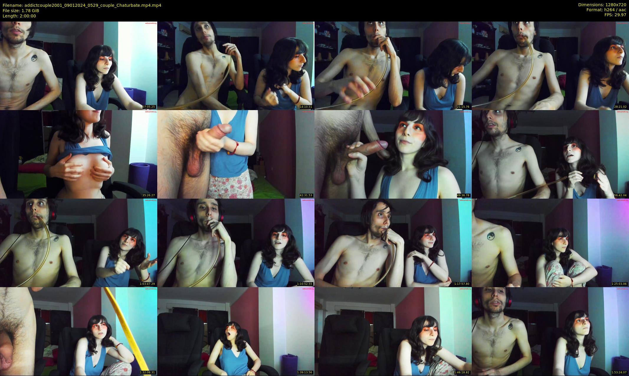 addictcouple2001 — 120 minute Chaturbate couple cam show recording, 720p, Jan 9, 2024