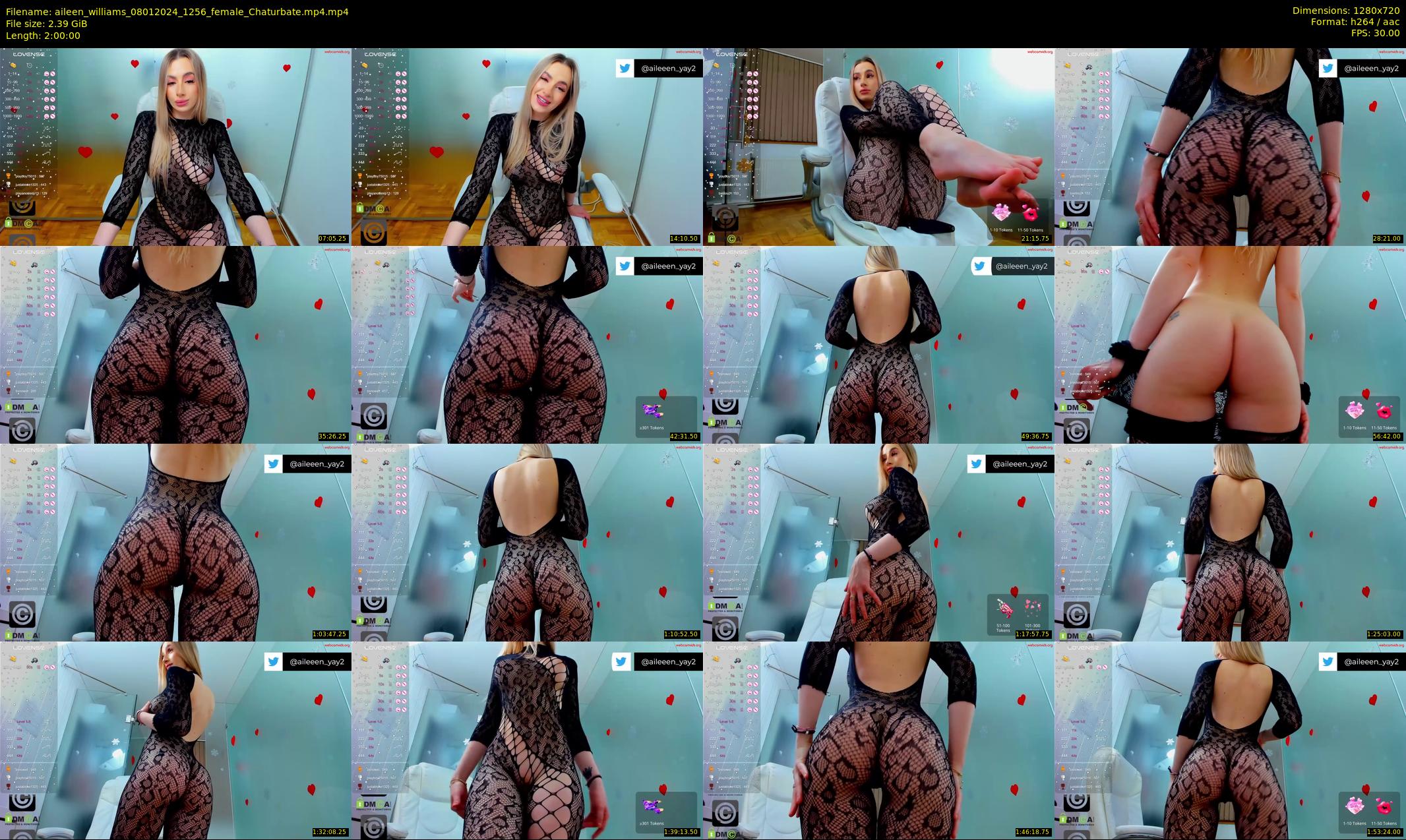aileen_williams — 120 minute Chaturbate female cam show recording, 720p, Jan 8, 2024