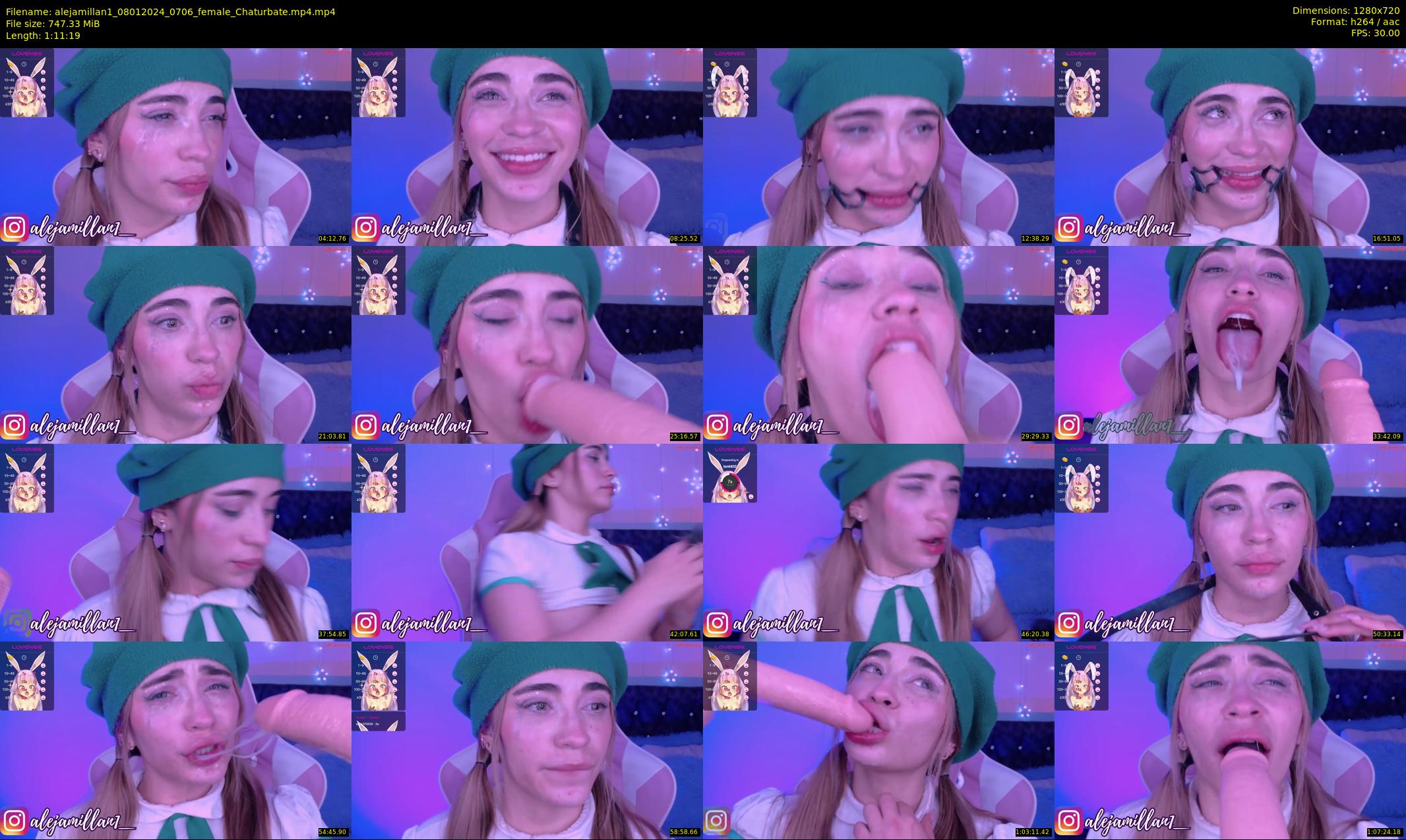 alejamillan1 — 72 minute Chaturbate female cam show recording, 720p, Jan 8, 2024