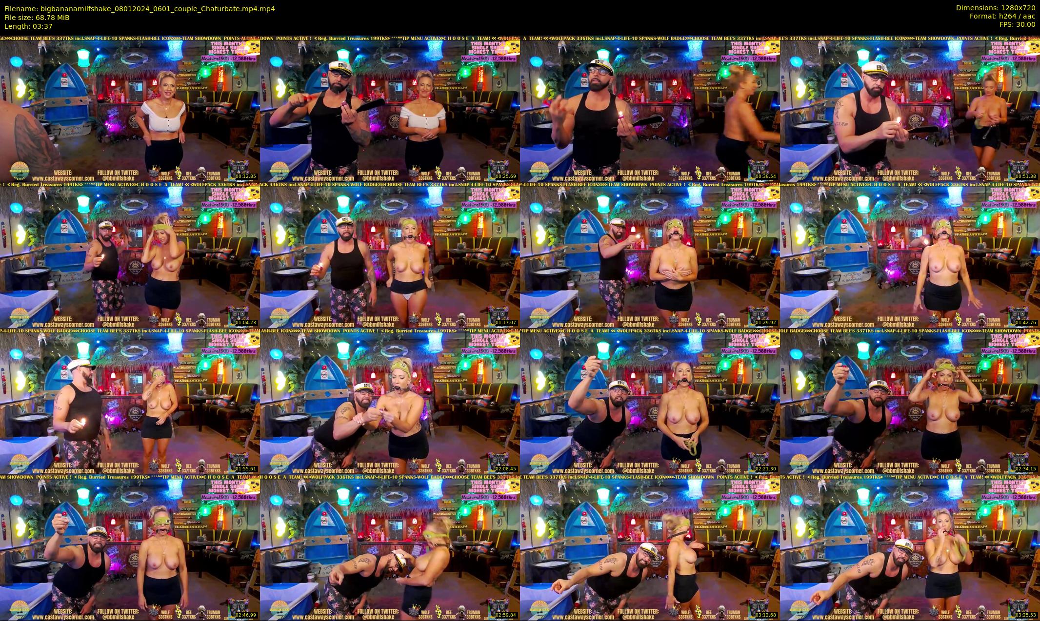 bigbananamilfshake — 4 minute Chaturbate couple cam show recording, 720p, Jan 8, 2024