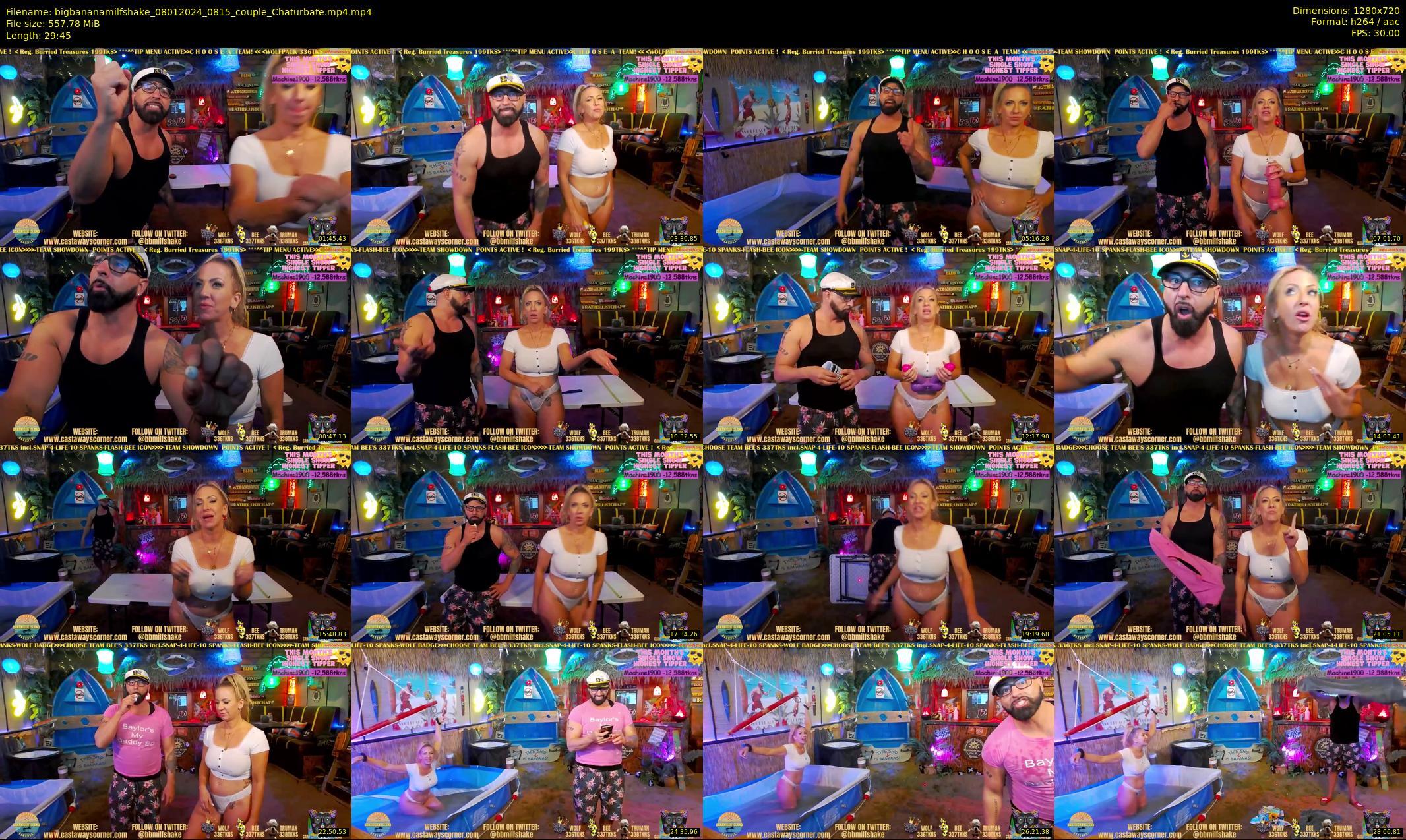bigbananamilfshake — 30 minute Chaturbate couple cam show recording, 720p, Jan 8, 2024