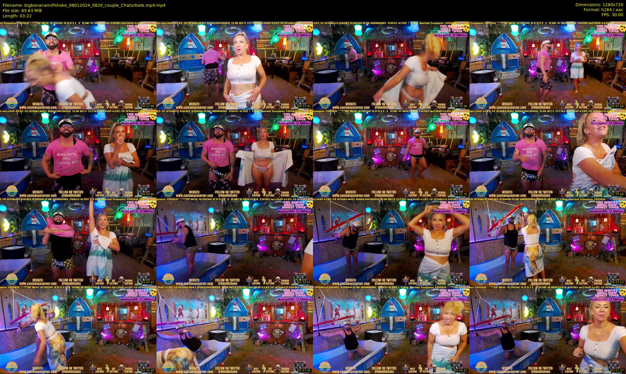 bigbananamilfshake — 4 minute Chaturbate couple cam show recording, 720p, Jan 8, 2024