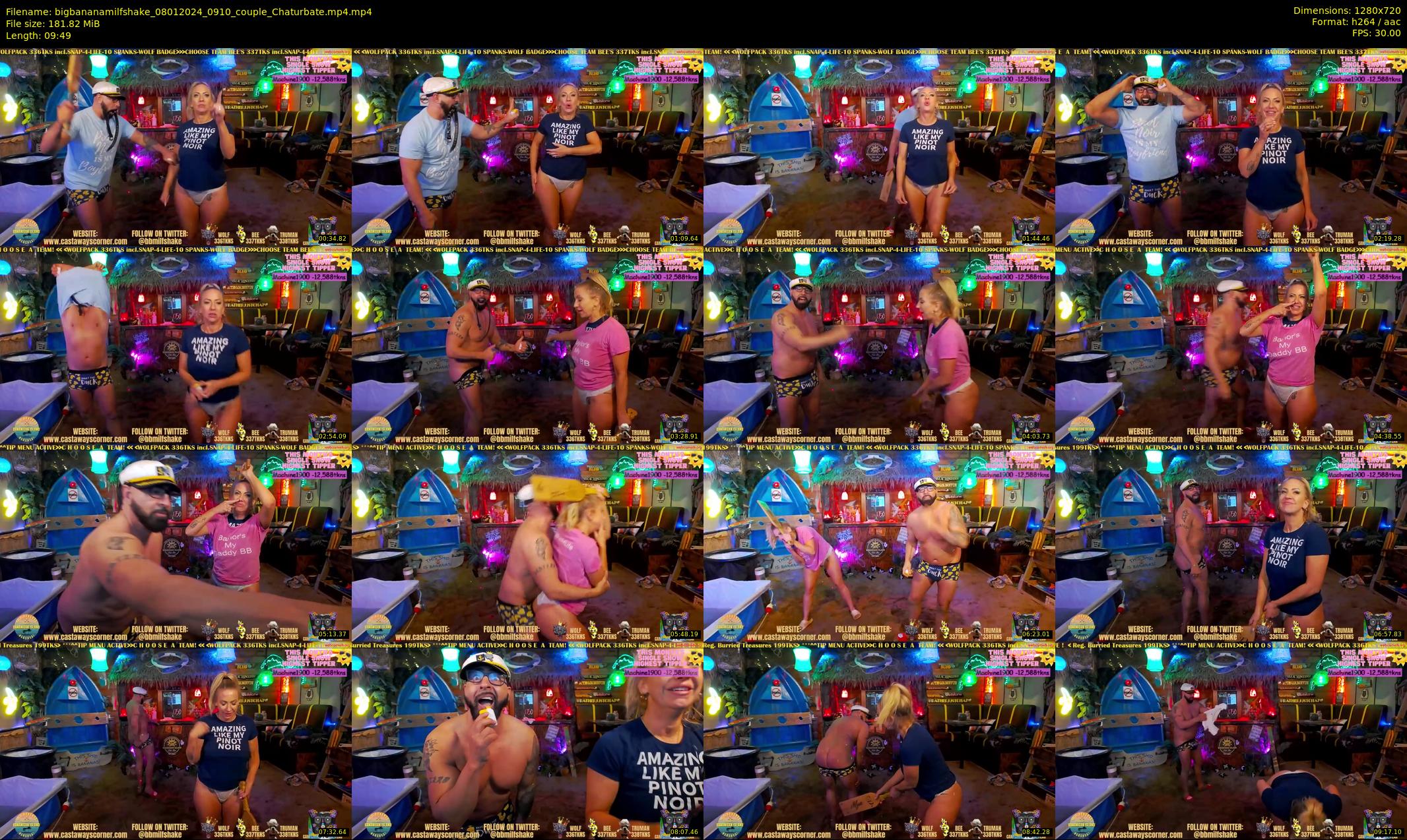 bigbananamilfshake — 10 minute Chaturbate couple cam show recording, 720p, Jan 8, 2024