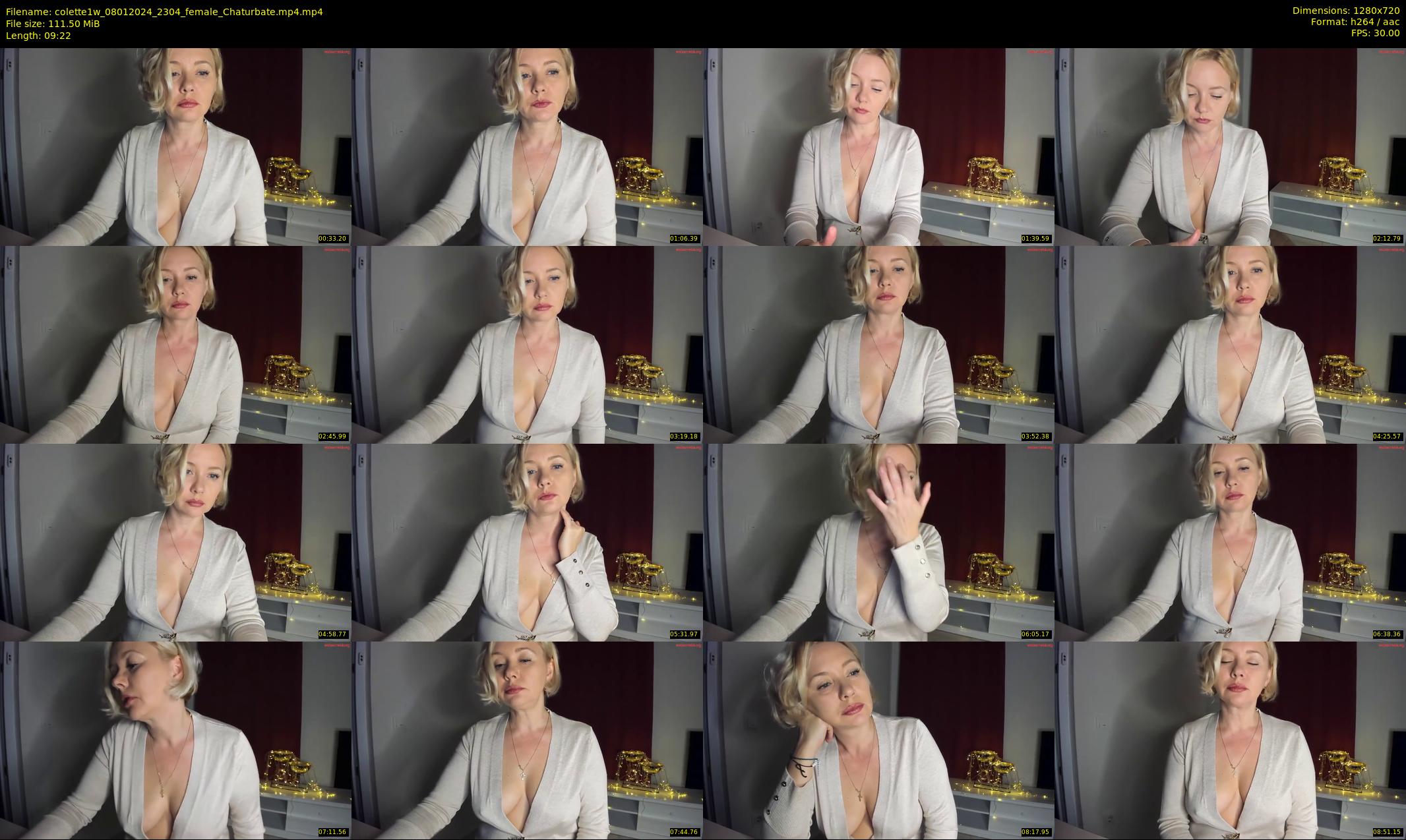 colette1w — 10 minute Chaturbate female cam show recording, 720p, Jan 8, 2024
