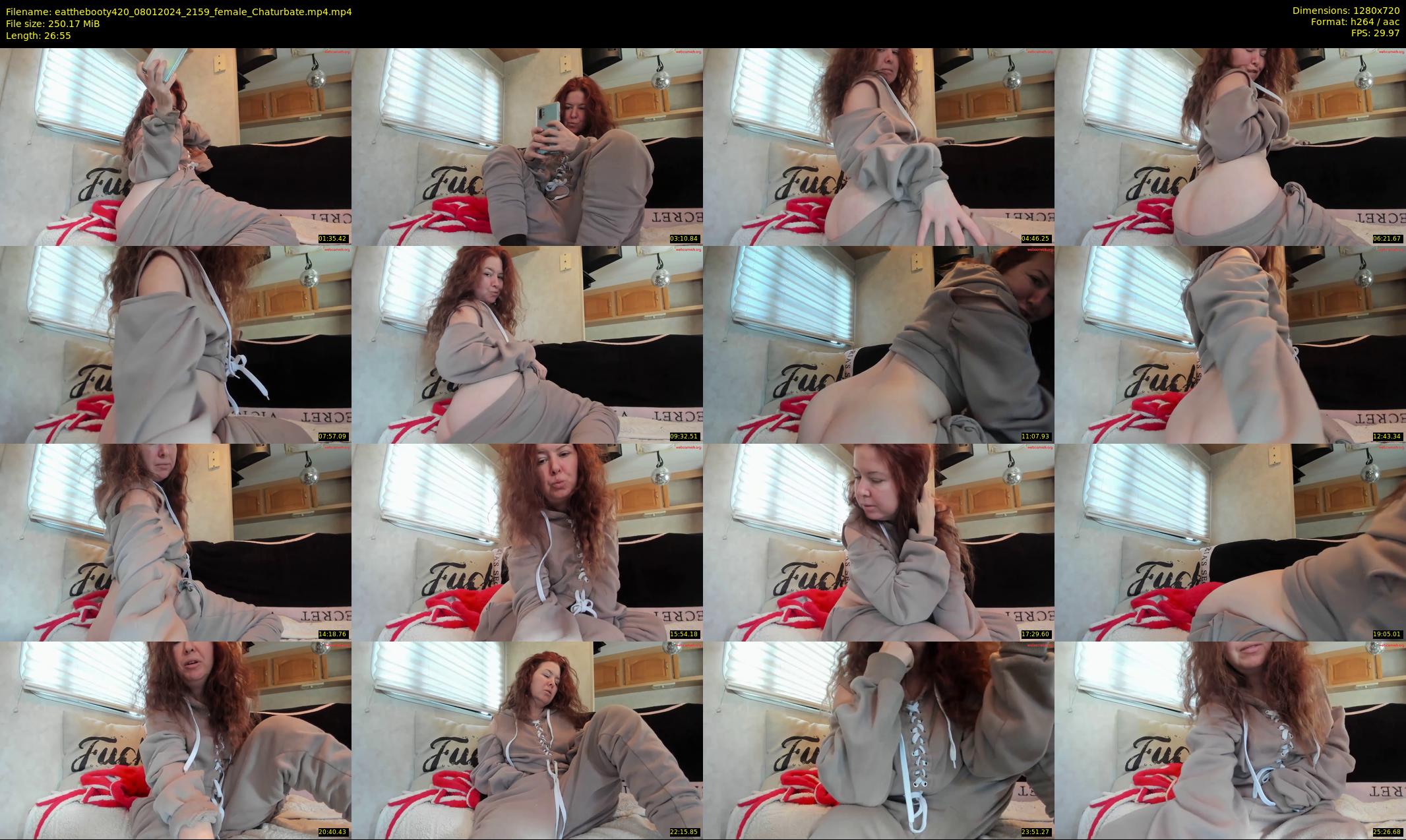 eatthebooty420 — 27 minute Chaturbate female cam show recording, 720p, Jan 8, 2024