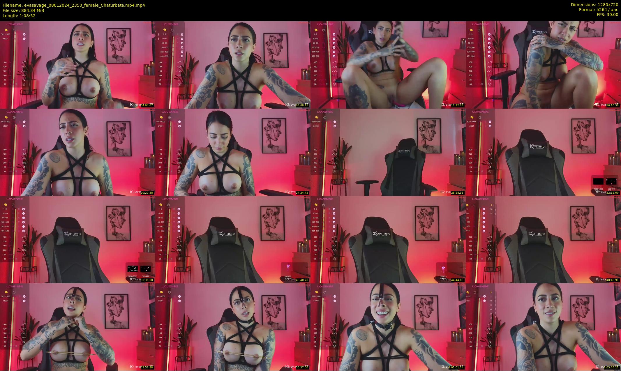 evasavage — 69 minute Chaturbate female cam show recording, 720p, Jan 8, 2024