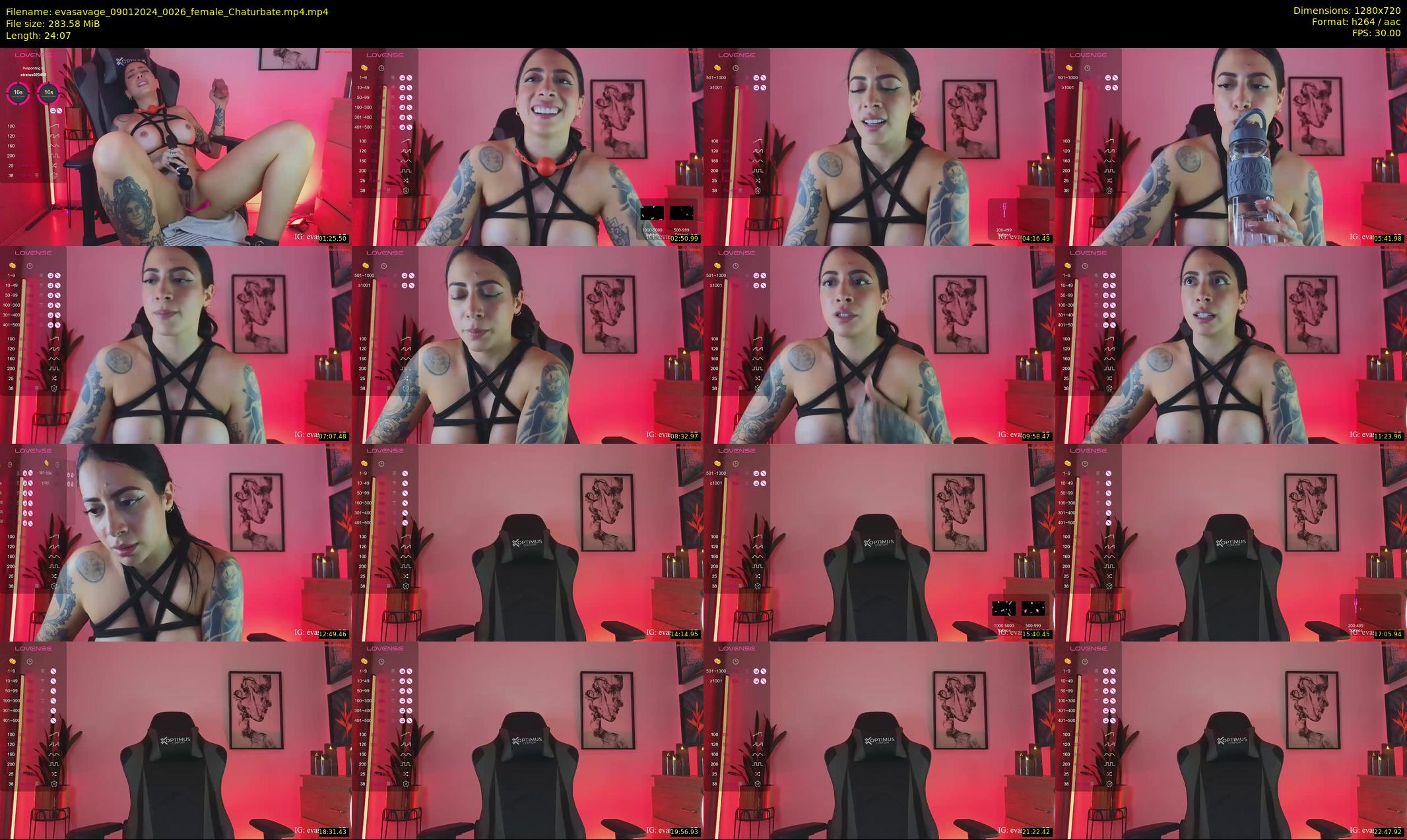 evasavage — 25 minute Chaturbate female cam show recording, 720p, Jan 9, 2024