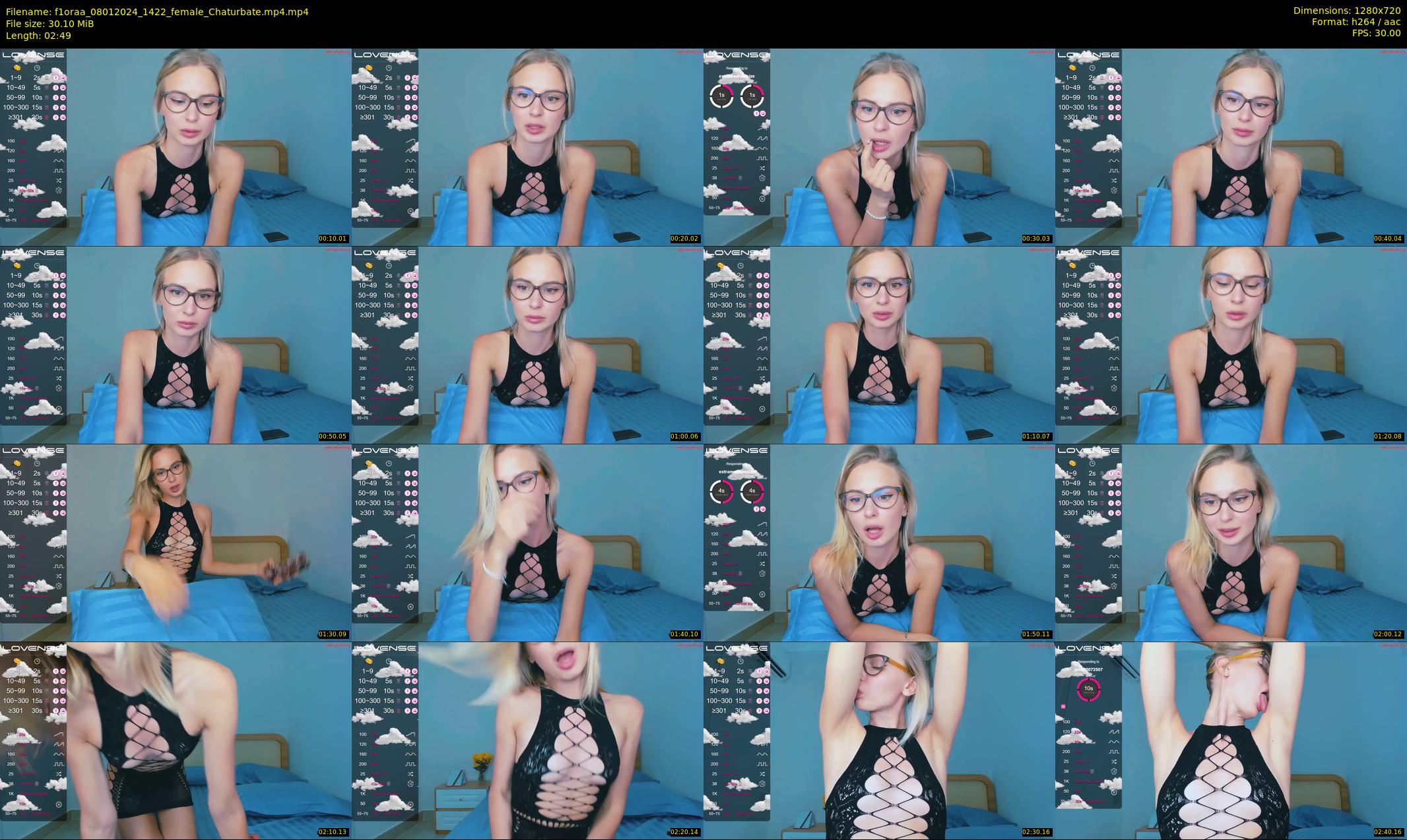 f1oraa — 3 minute Chaturbate female cam show recording, 720p, Jan 8, 2024