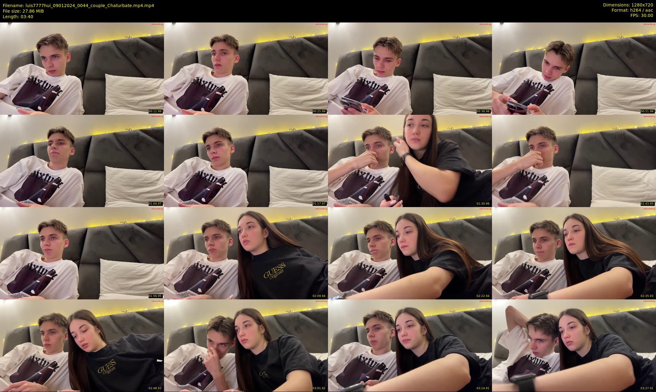 luis7777hui — 4 minute Chaturbate couple cam show recording, 720p, Jan 9, 2024