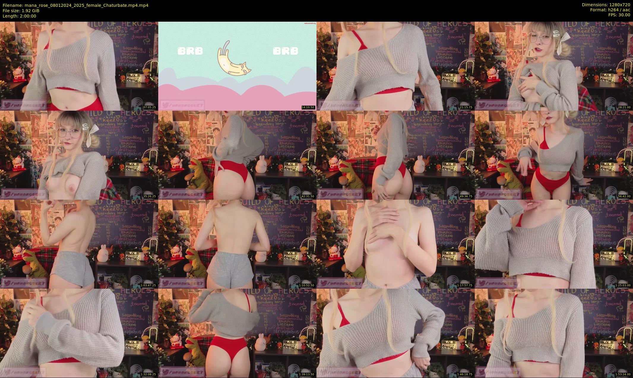 mana_rose — 120 minute Chaturbate female cam show recording, 720p, Jan 8, 2024