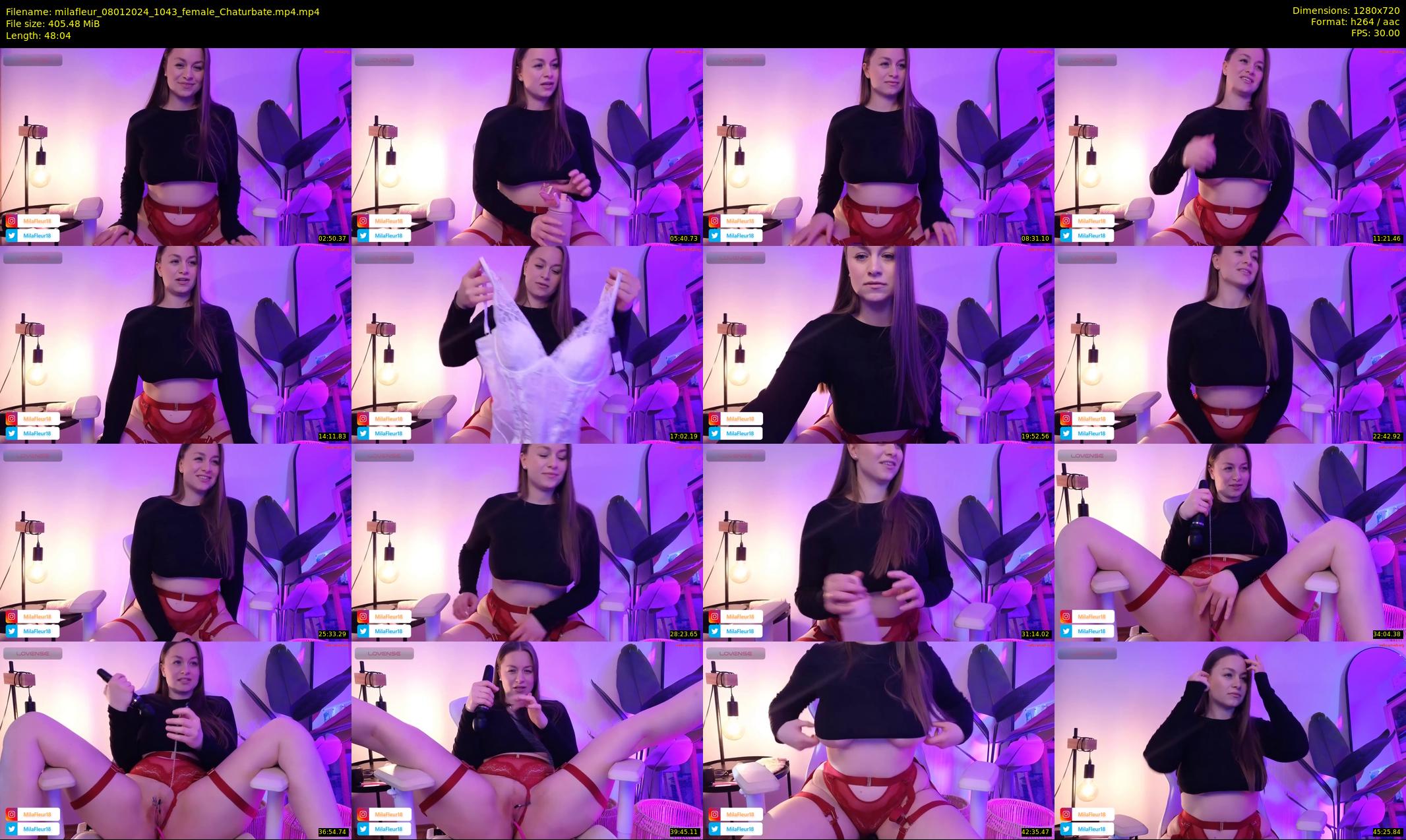 milafleur — 49 minute Chaturbate female cam show recording, 720p, Jan 8, 2024