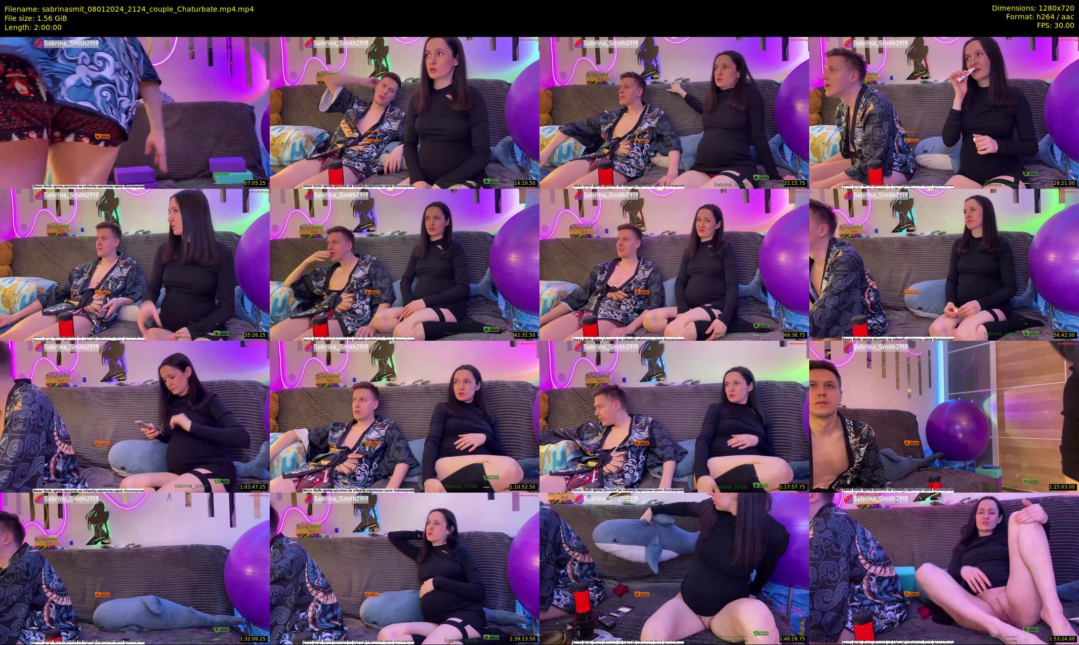 sabrinasmit — 120 minute Chaturbate couple cam show recording, 720p, Jan 8, 2024