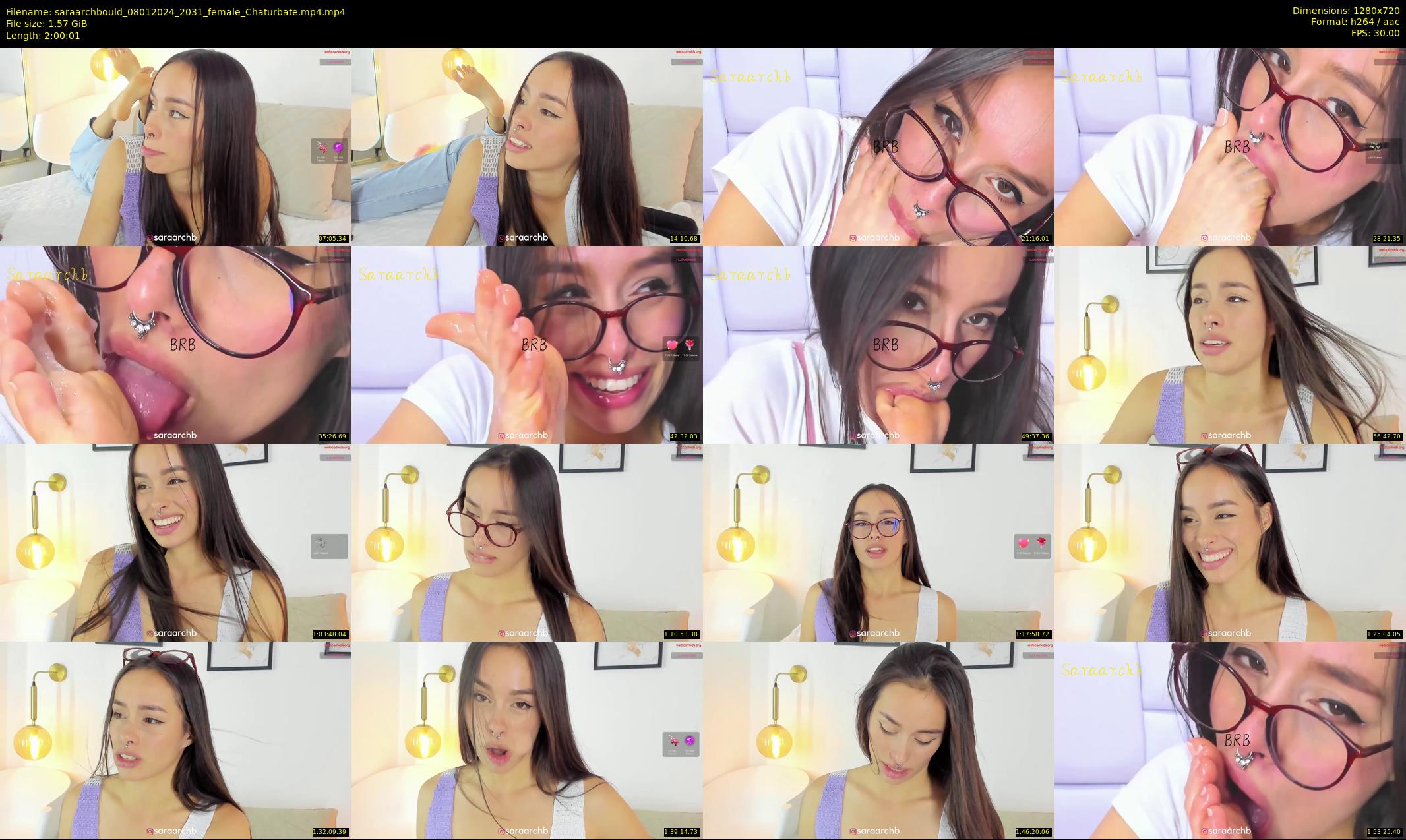 saraarchbould — 121 minute Chaturbate female cam show recording, 720p, Jan 8, 2024