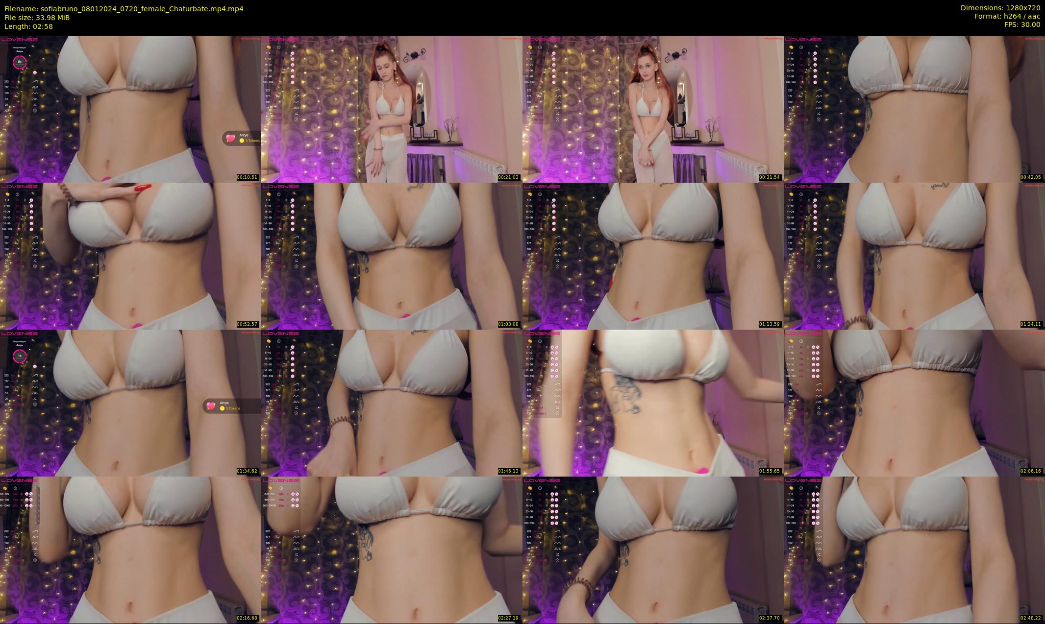 sofiabruno — 3 minute Chaturbate female cam show recording, 720p, Jan 8, 2024