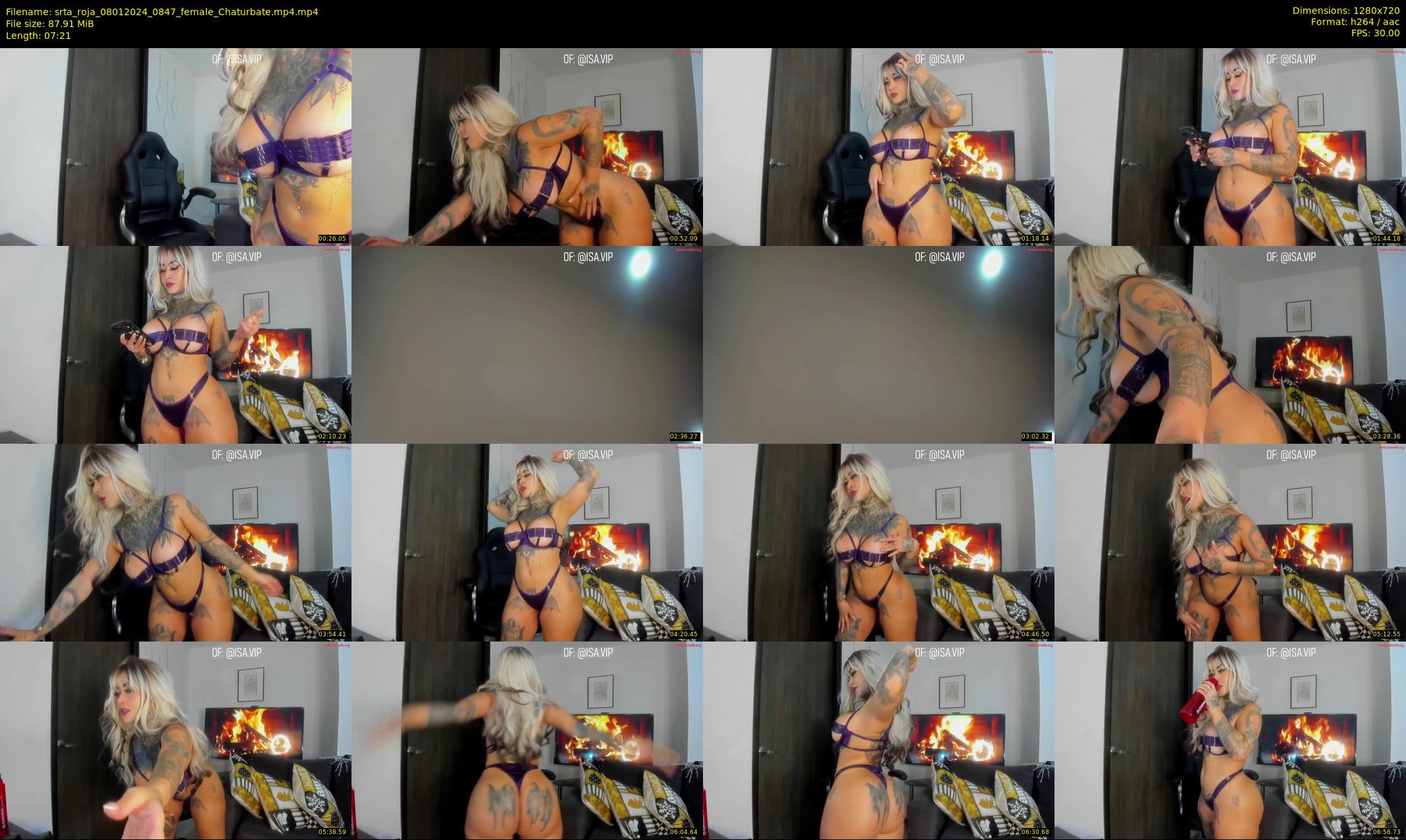srta_roja — 8 minute Chaturbate female cam show recording, 720p, Jan 8, 2024