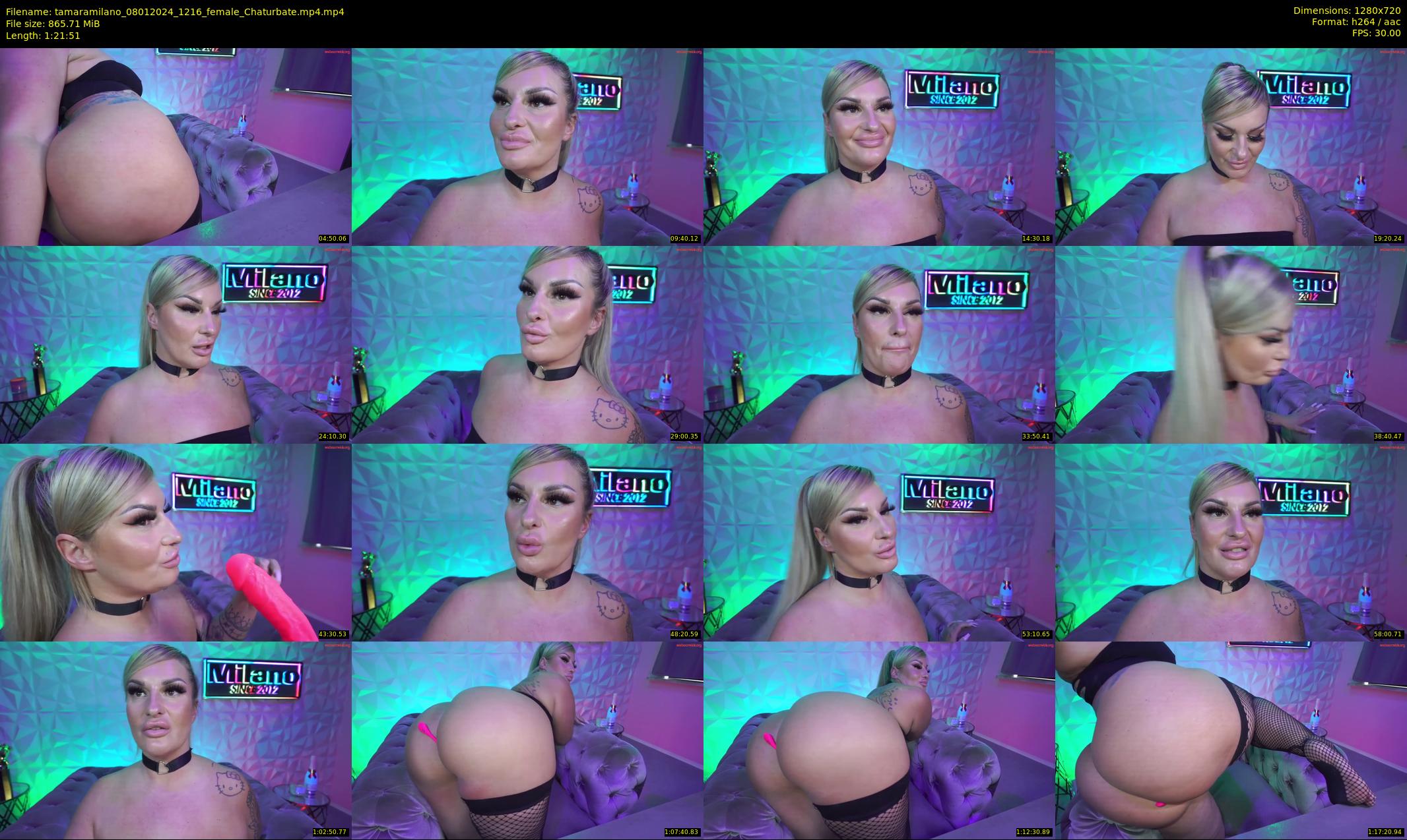 tamaramilano — 82 minute Chaturbate female cam show recording, 720p, Jan 8, 2024