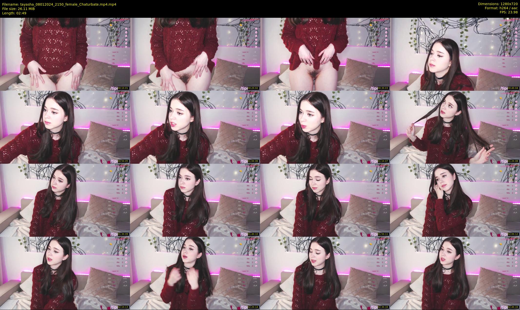 tayasha — 3 minute Chaturbate female cam show recording, 720p, Jan 8, 2024